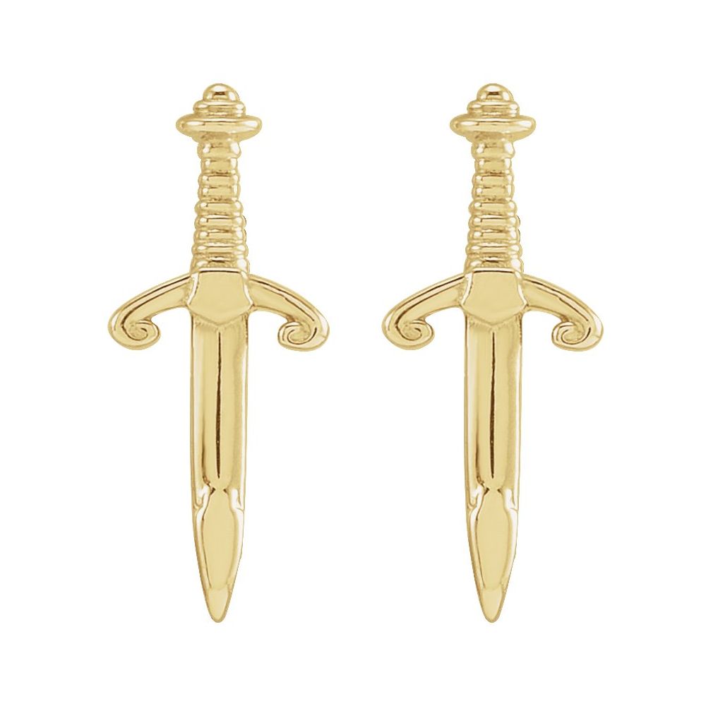 Gold Dagger Studs