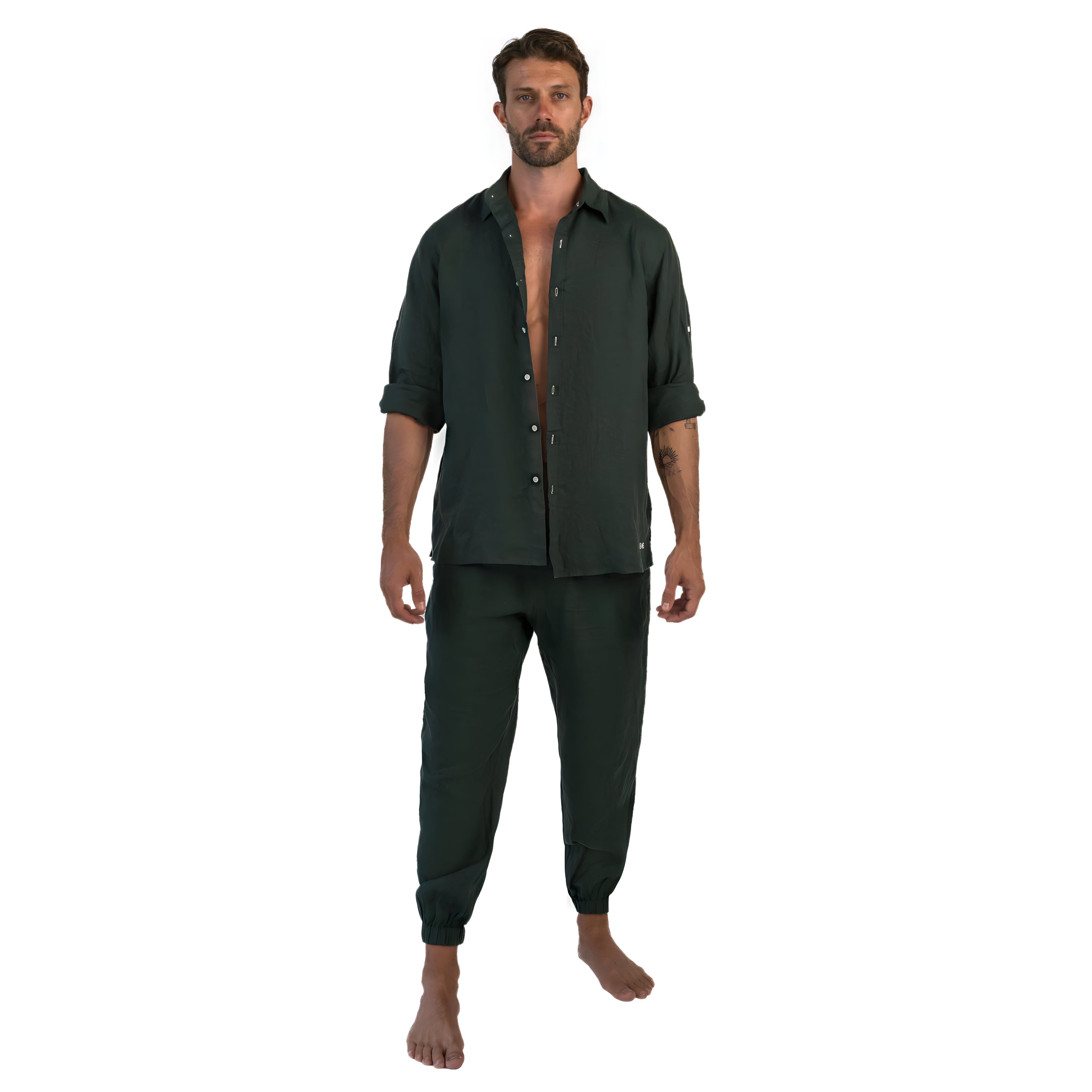 Linen Shirt / Dark Green by East x East