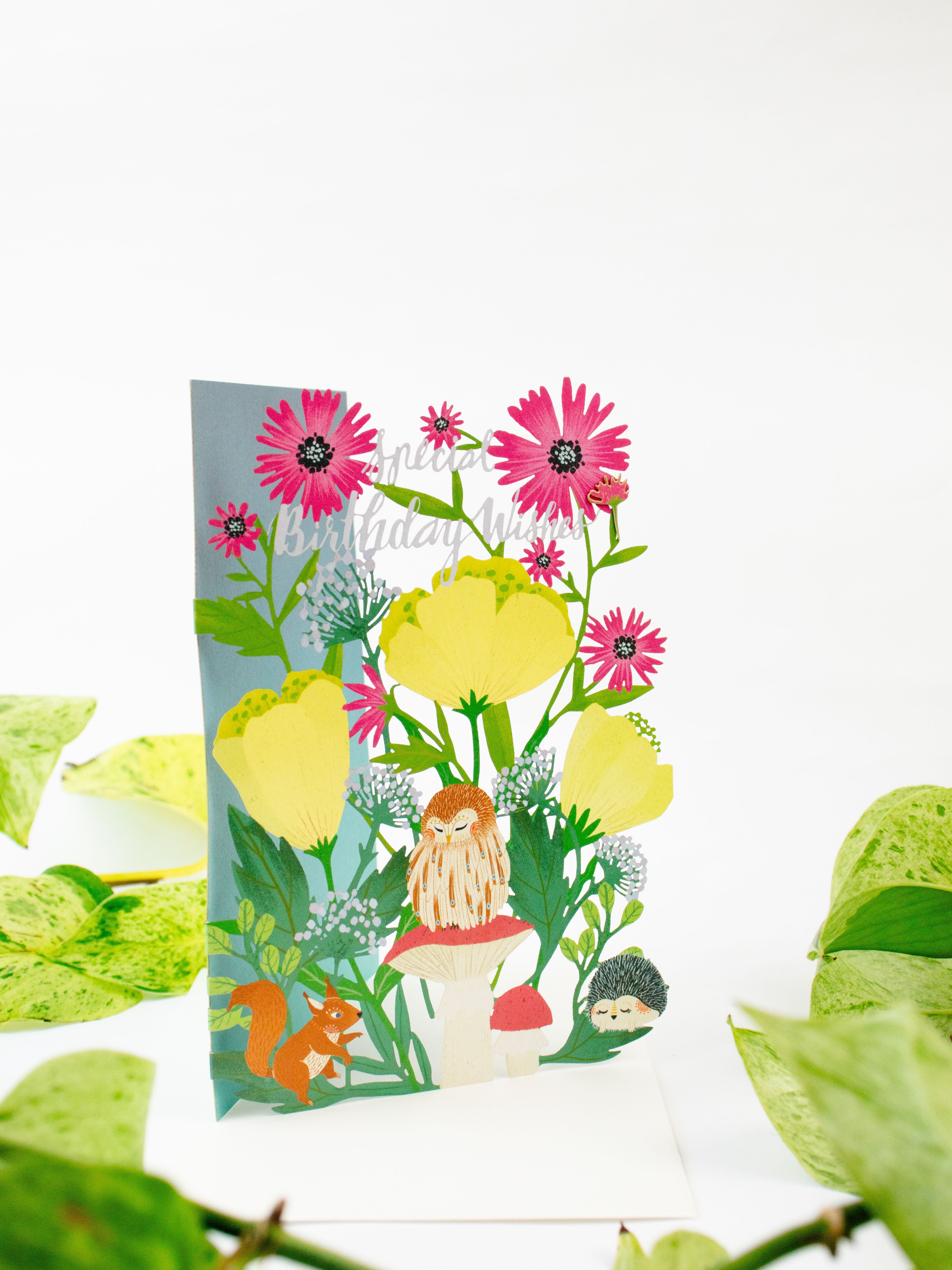 Summer Forest Lasercut Birthday Card