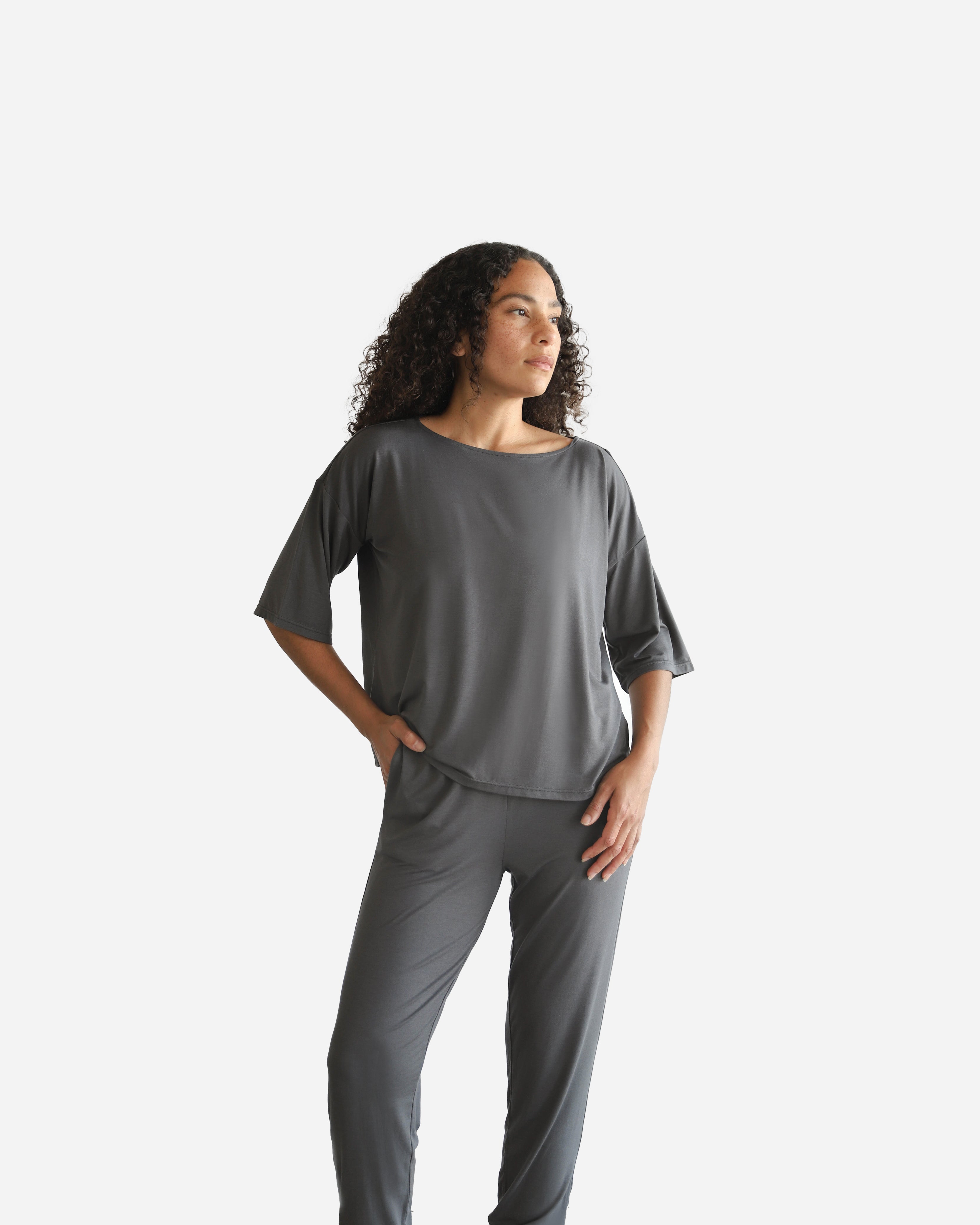 Naked Modal Boat Neck Tee