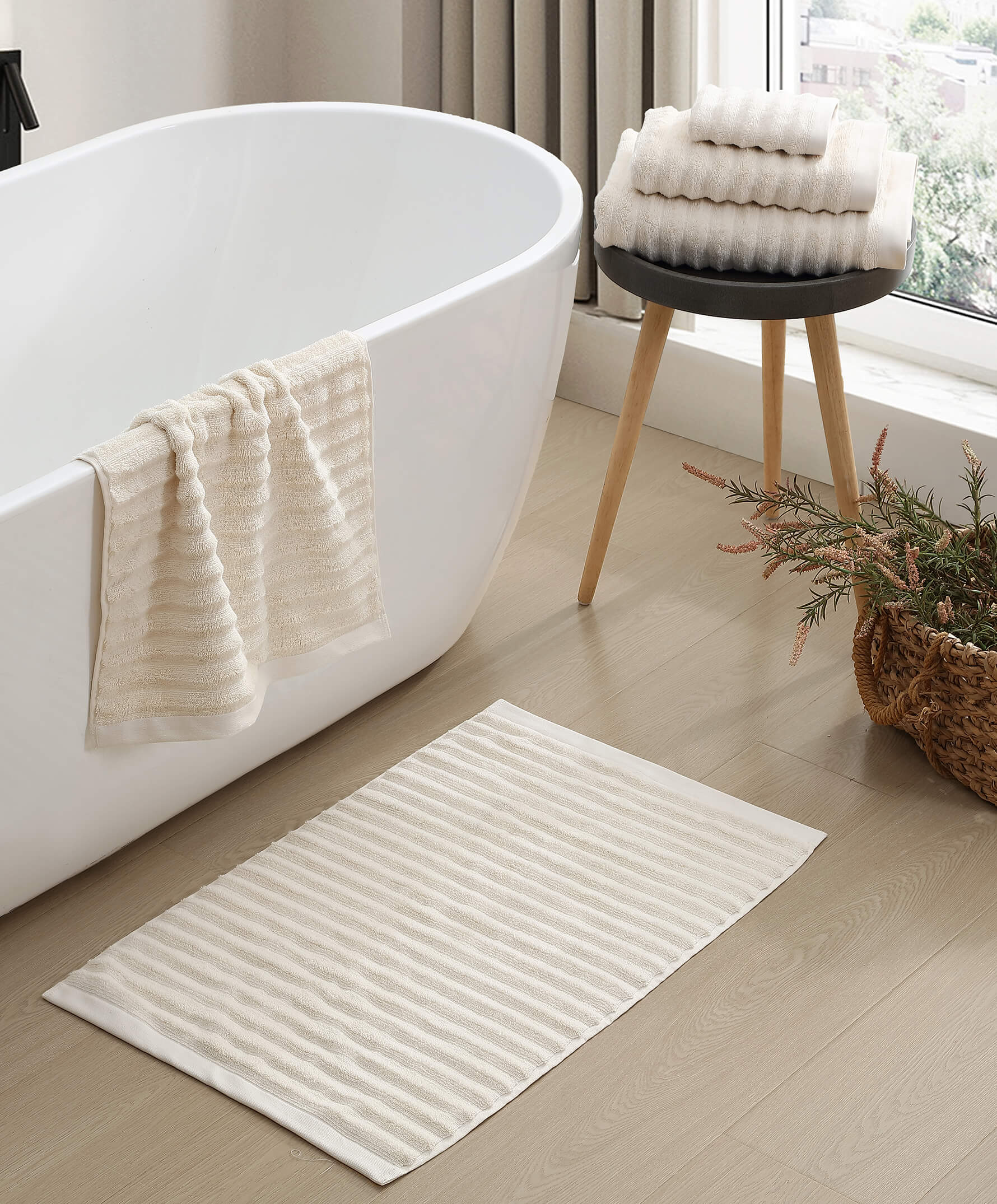 Turkish Cotton Rib Towel Set