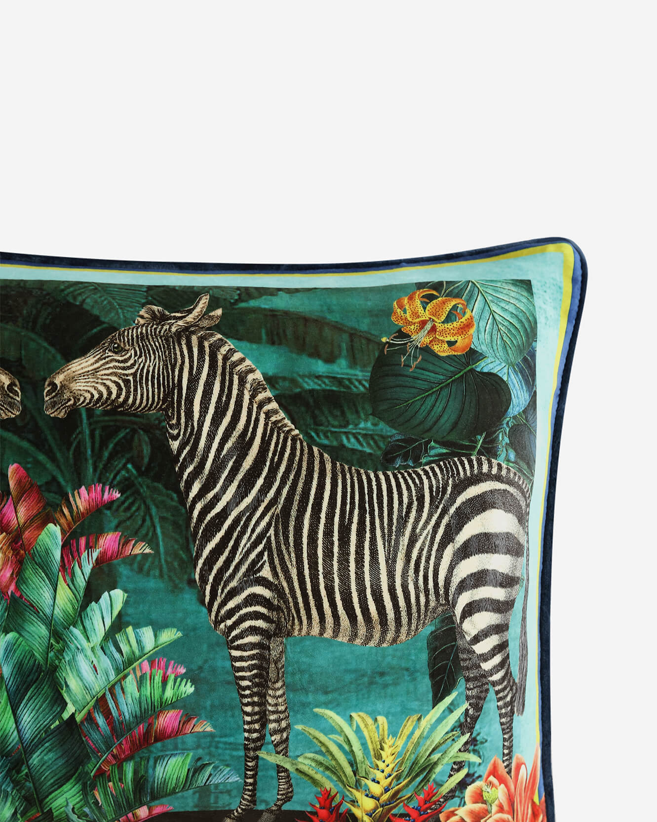 Vintage Zebra Small Lumbar Pillow