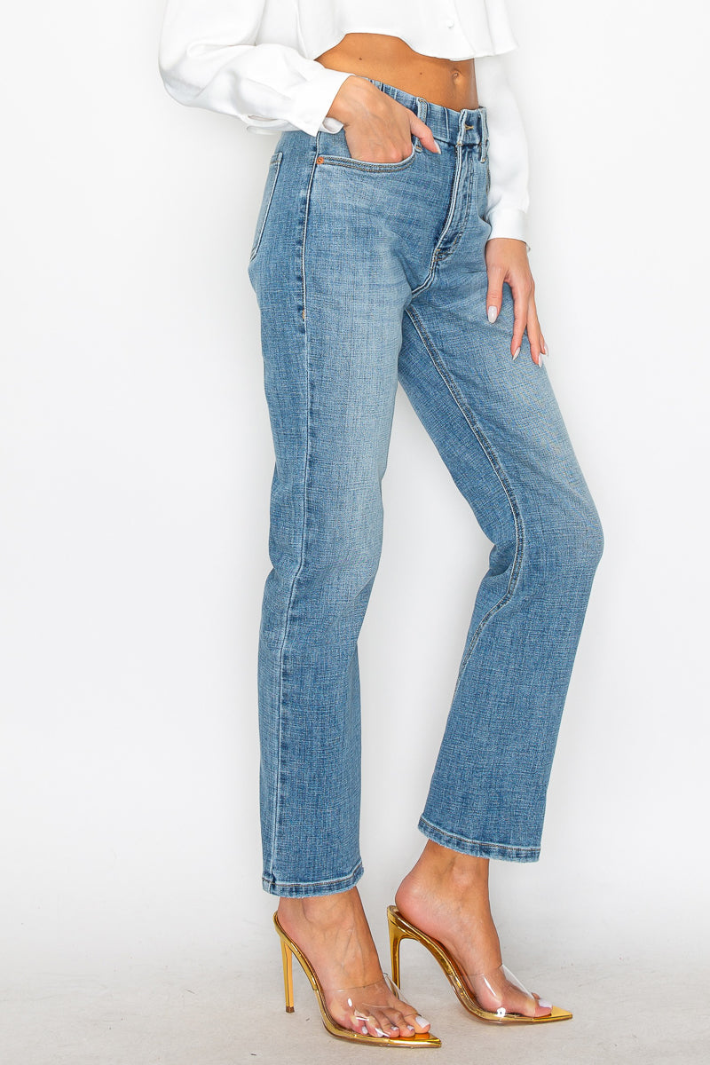 Tummy Control High Rise Straight Jeans