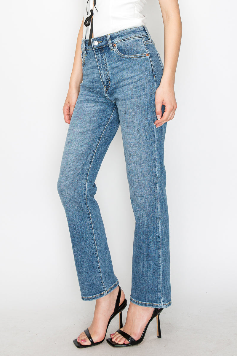Tummy Control High Rise Slim Straight Jeans