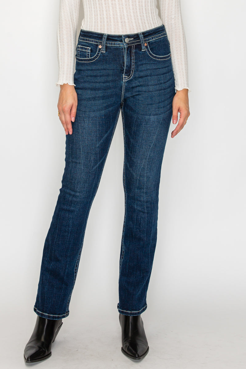 TUMMY CONTROL HIGH RISE SLIM FLARE JEANS  *Signature*