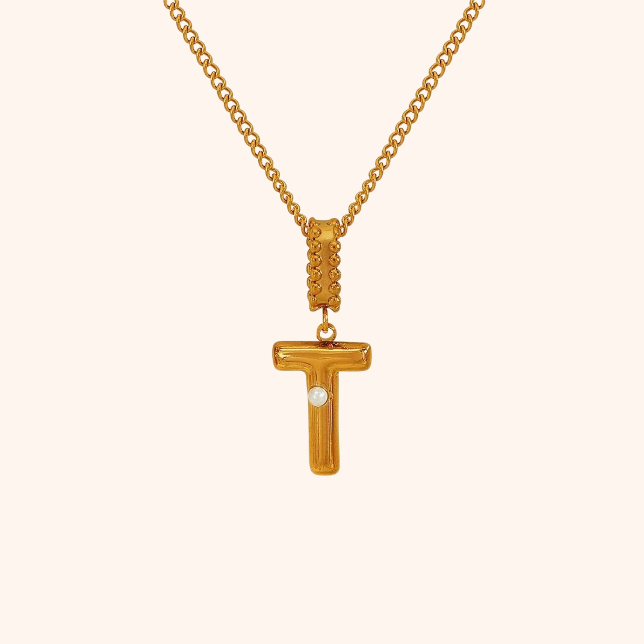 Pearl Initial Necklace