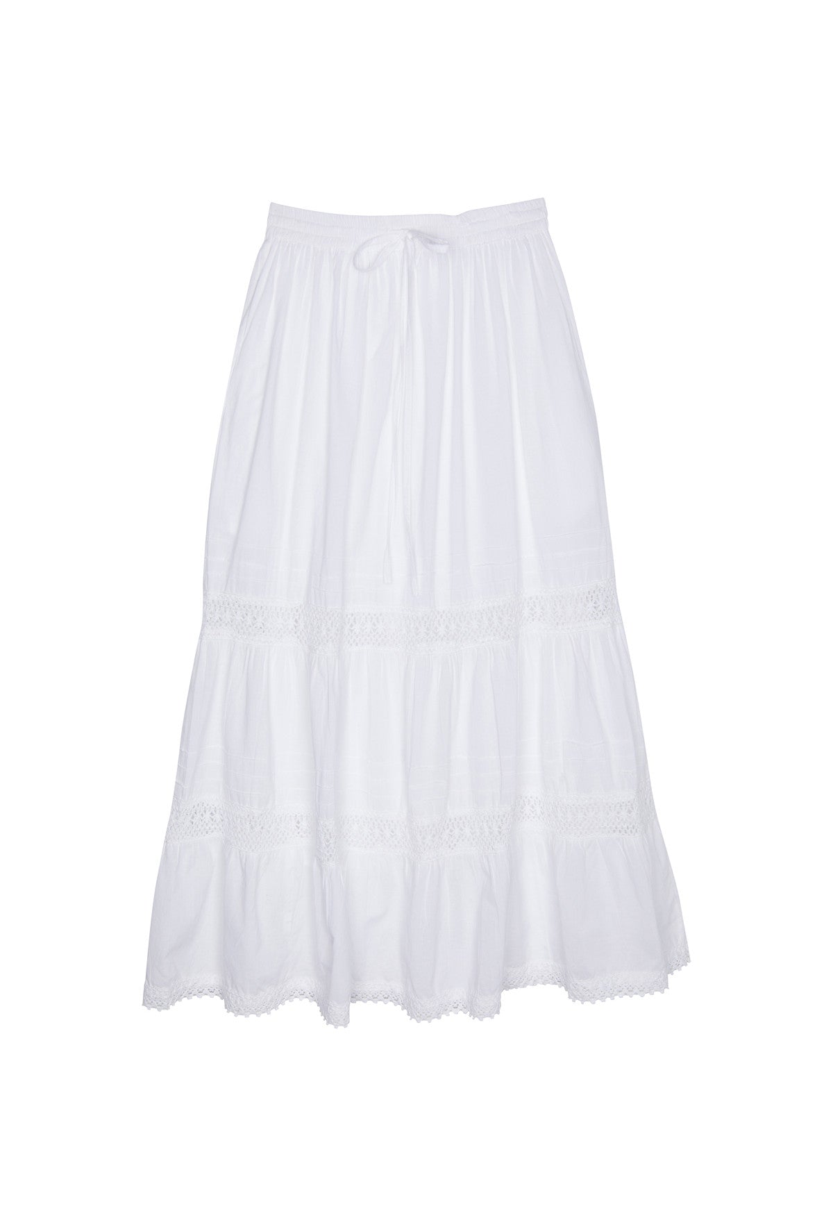 The Adelaide Prairie Skirt - White