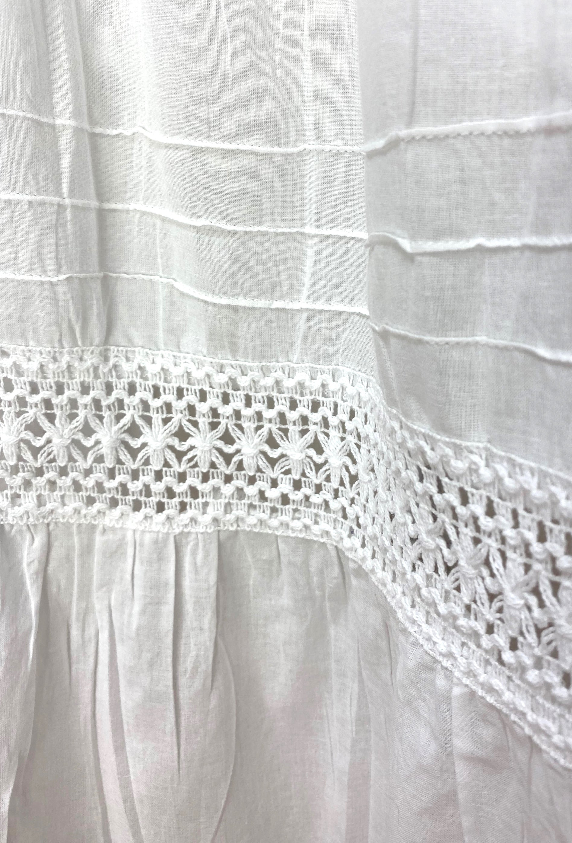 The Adelaide Prairie Skirt - White