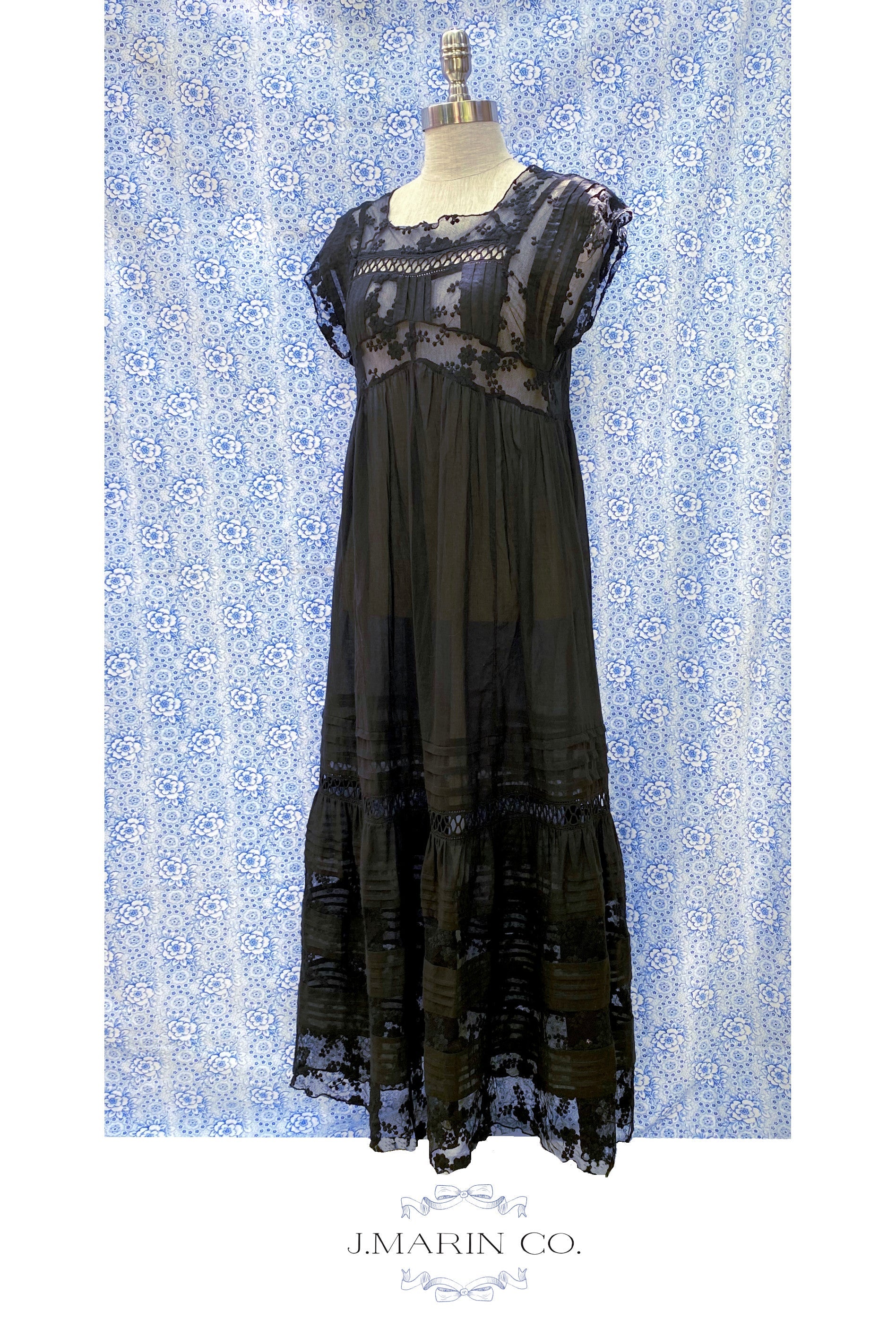 The Vivienne Dress - Edwardian Jet