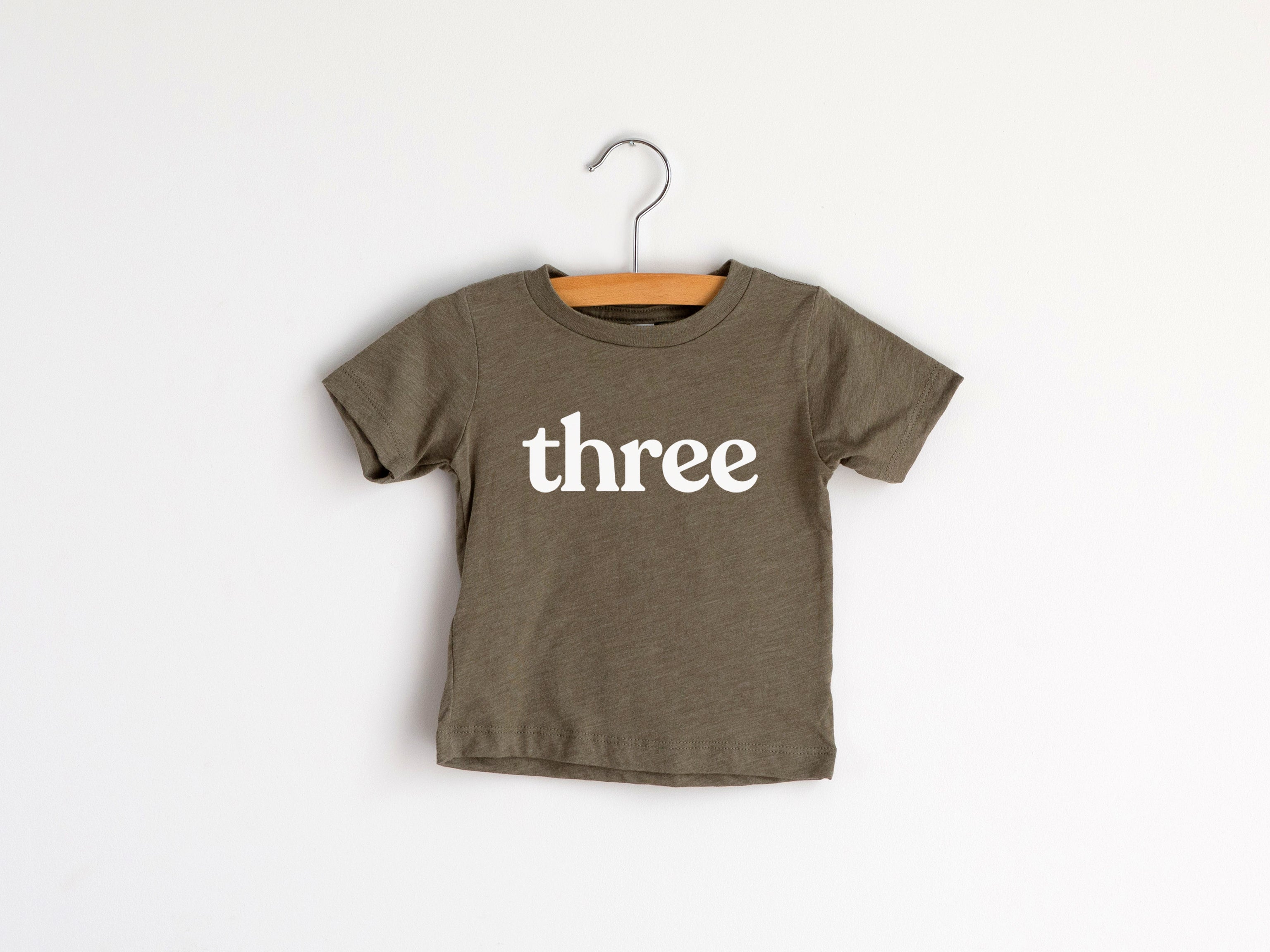 Three Modern Birthday Shirt Kids Tee