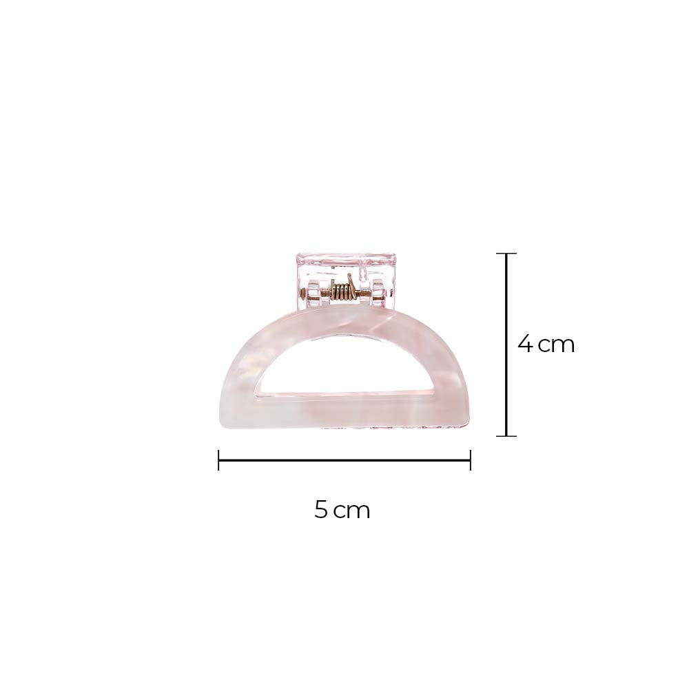 Colored Transparent Semi Circle Cutout Claw Clip Combo Set - Adina's Jewels