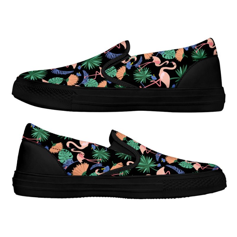 Flamingo Exotic Floral Slip Ons