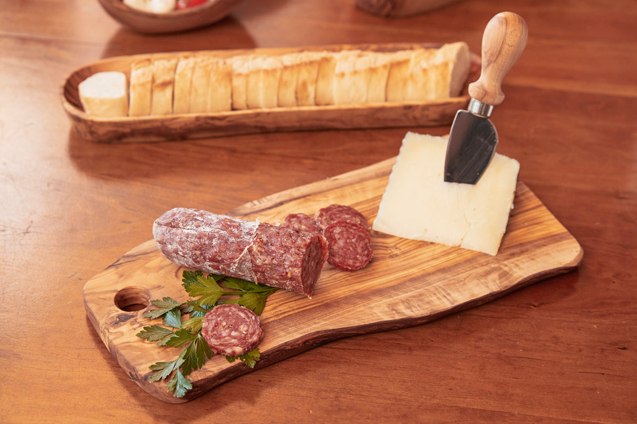 Italian Olivewood Charcuterie Board - with Hole by Verve Culture