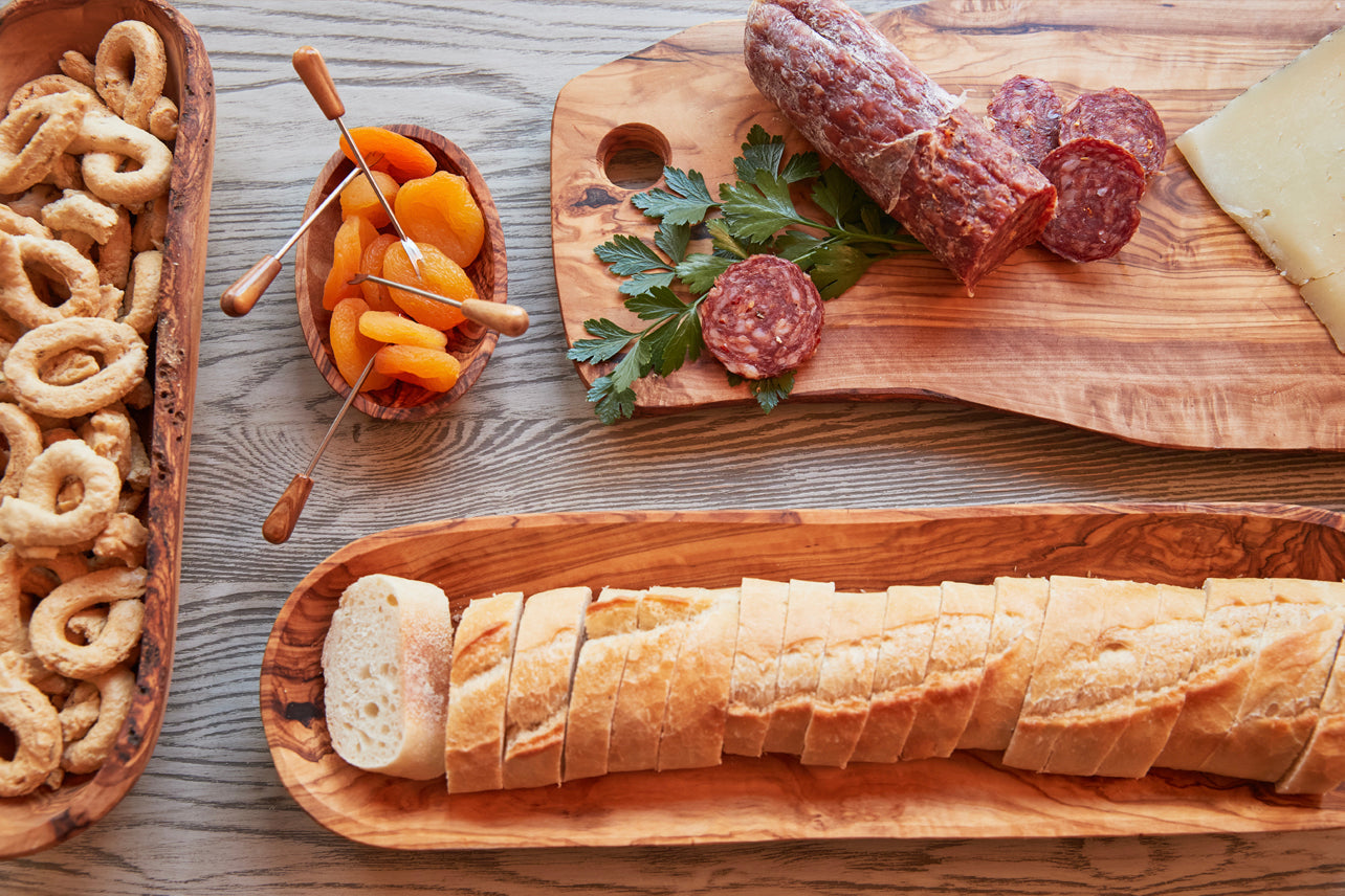 Italian Olivewood Charcuterie Board - with Hole by Verve Culture