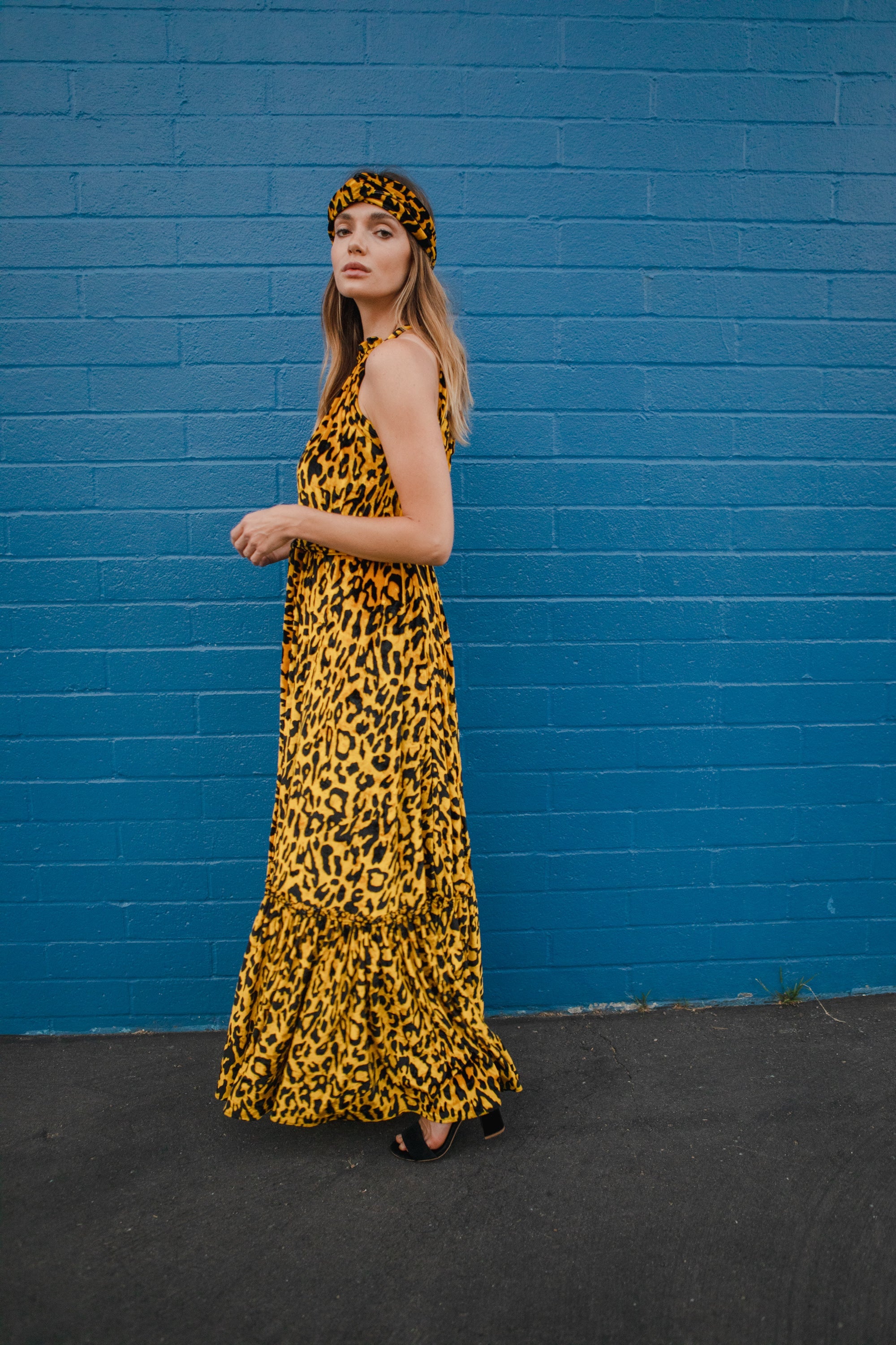 Vanya Gold Maxi Dress
