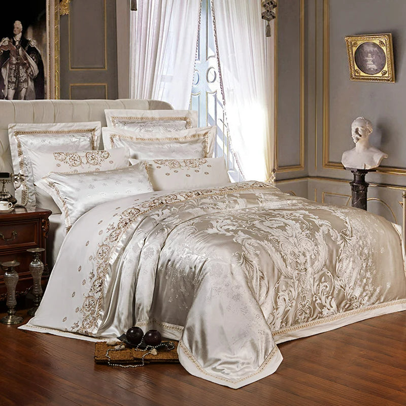 Vetora Luxury Silky Jacquard Cotton Bedding Set | 3CARATS