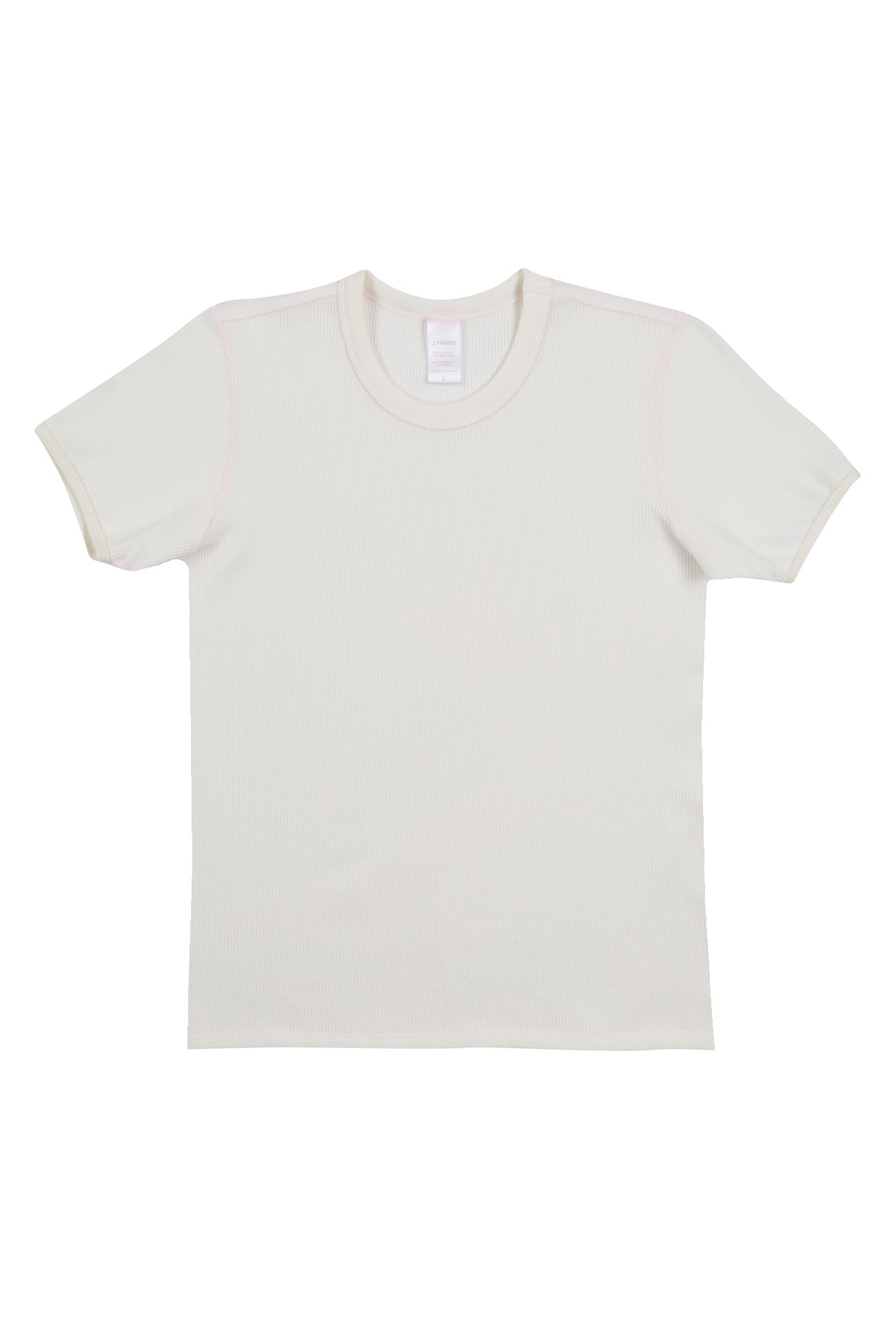 Organic Cotton Thermal Surplus Tee - Natural/Rosewater Pink