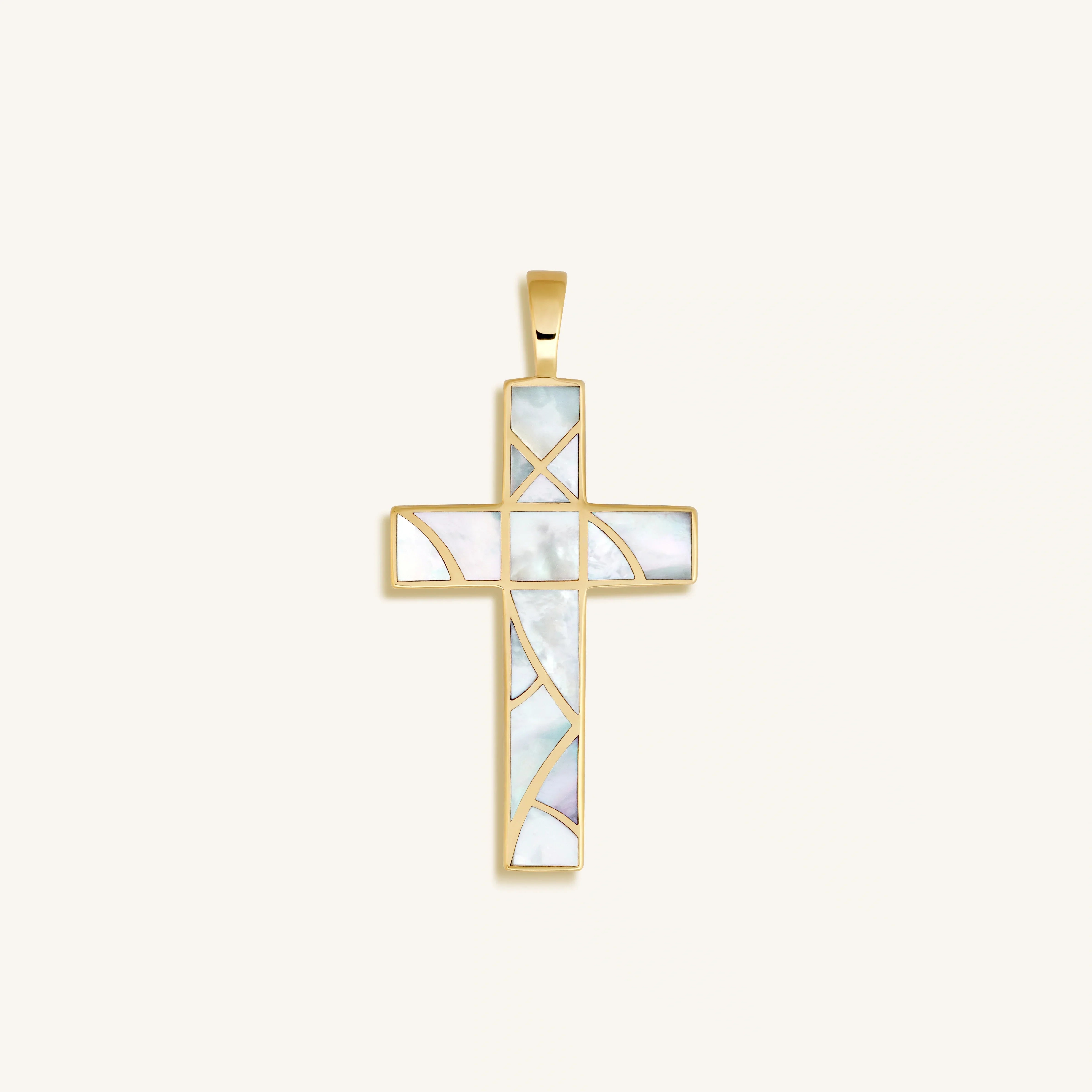 Faithful Abundance Cross Mother of Pearl Charm