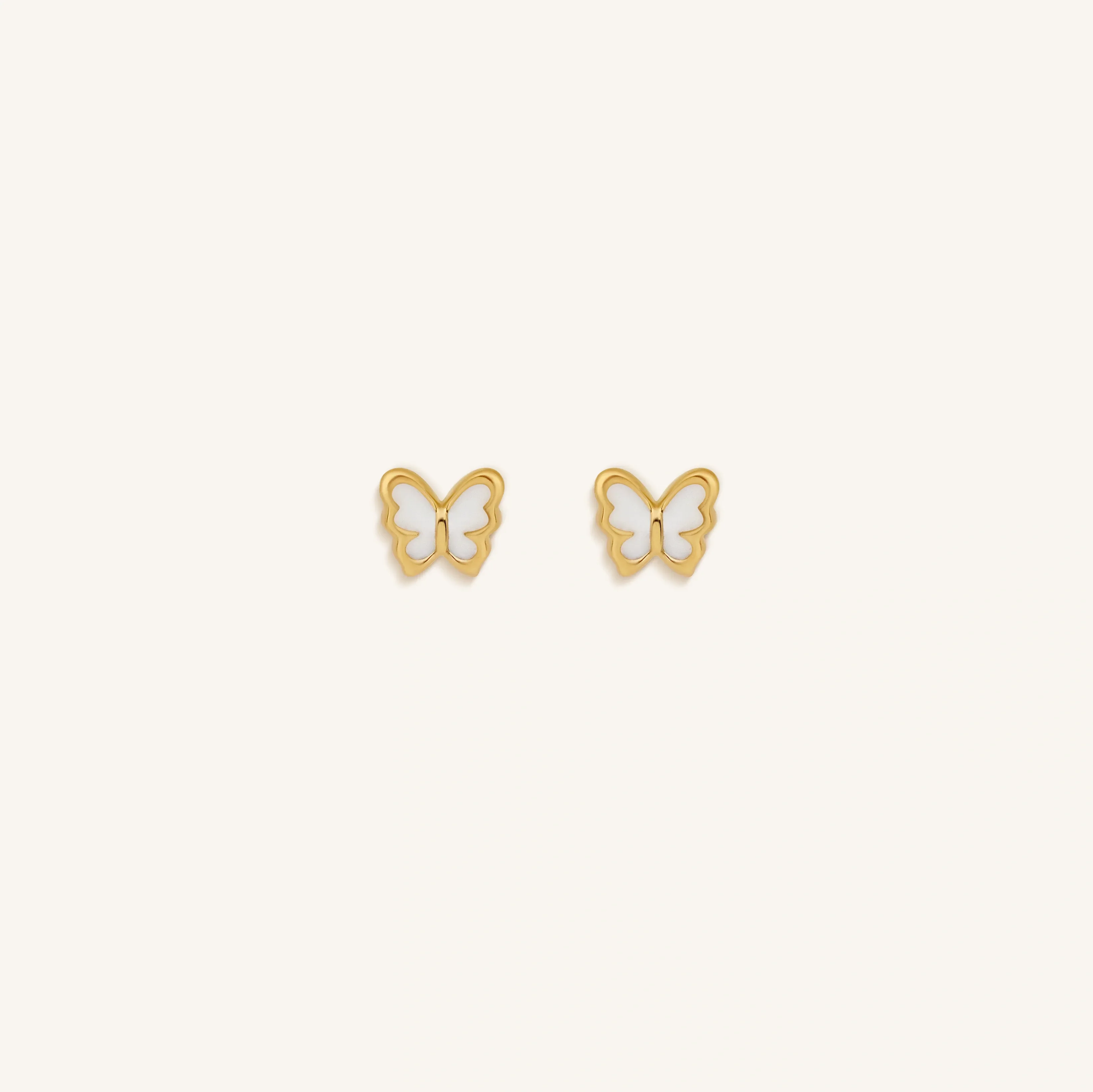 Pure Awakening White Butterfly Earrings