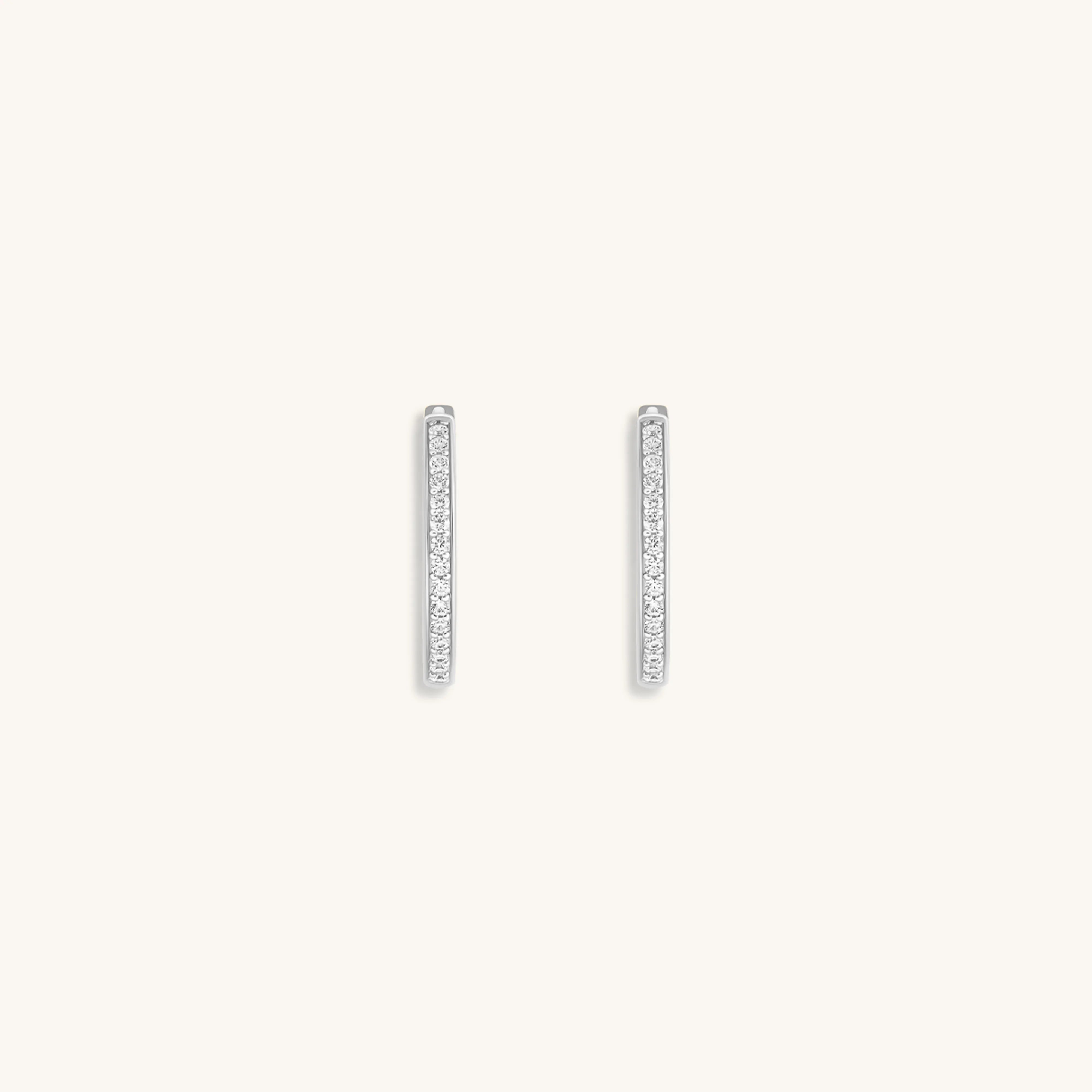 Sparkling Soul - Silver Hoop Earrings