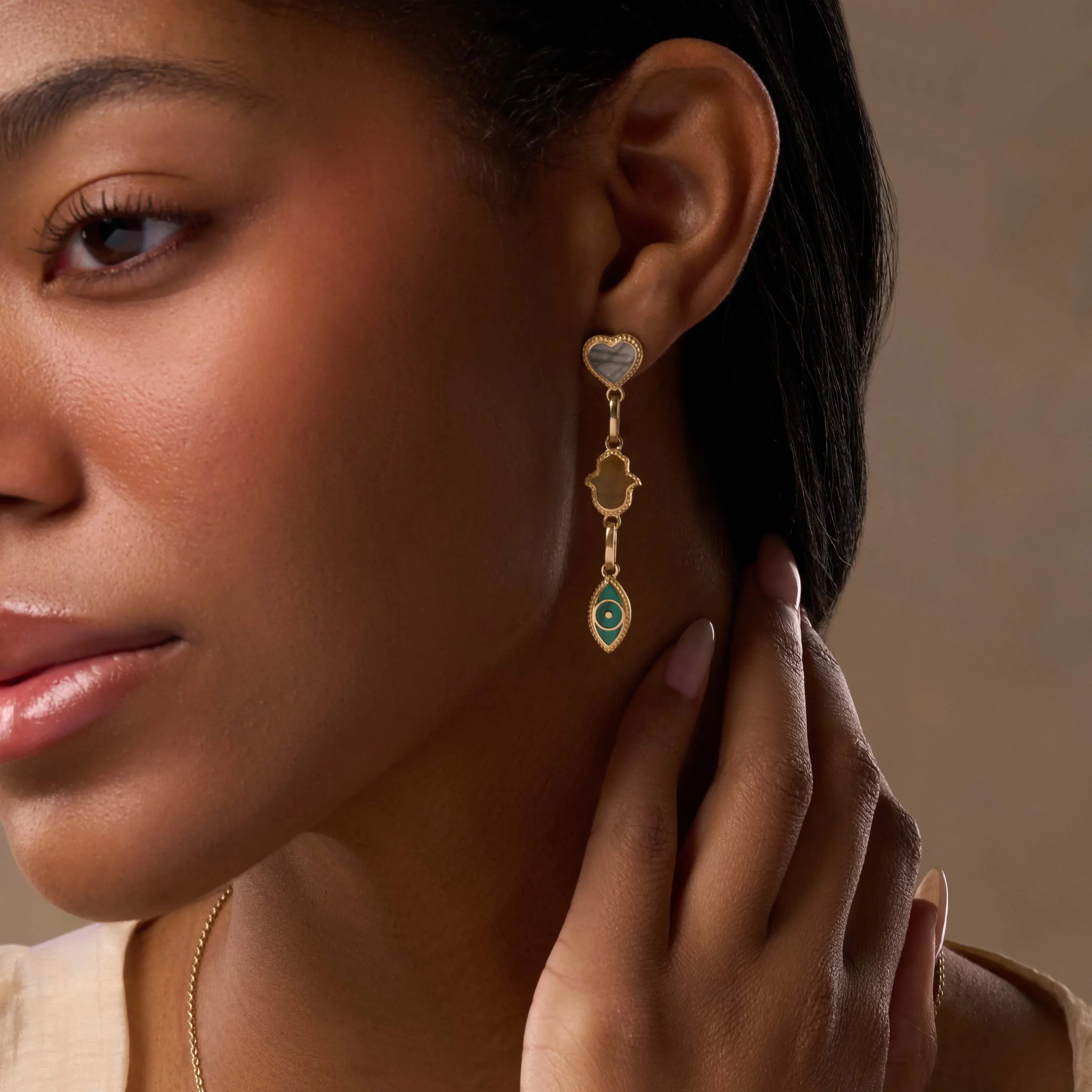 Heart’s Desire Multi-Symbol & Multi-Stone Earrings