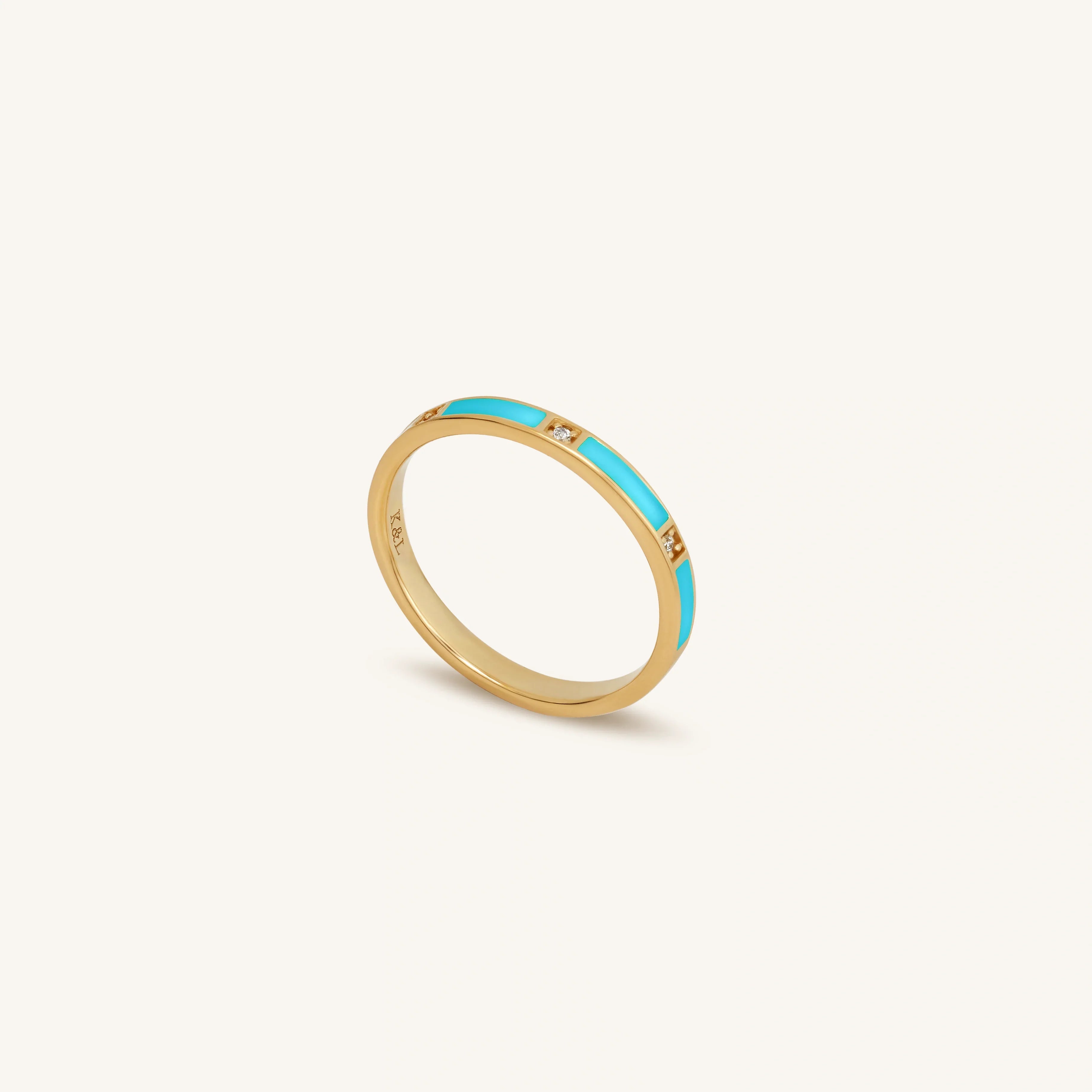 Soothing Vibrations Gold Turquoise Ring
