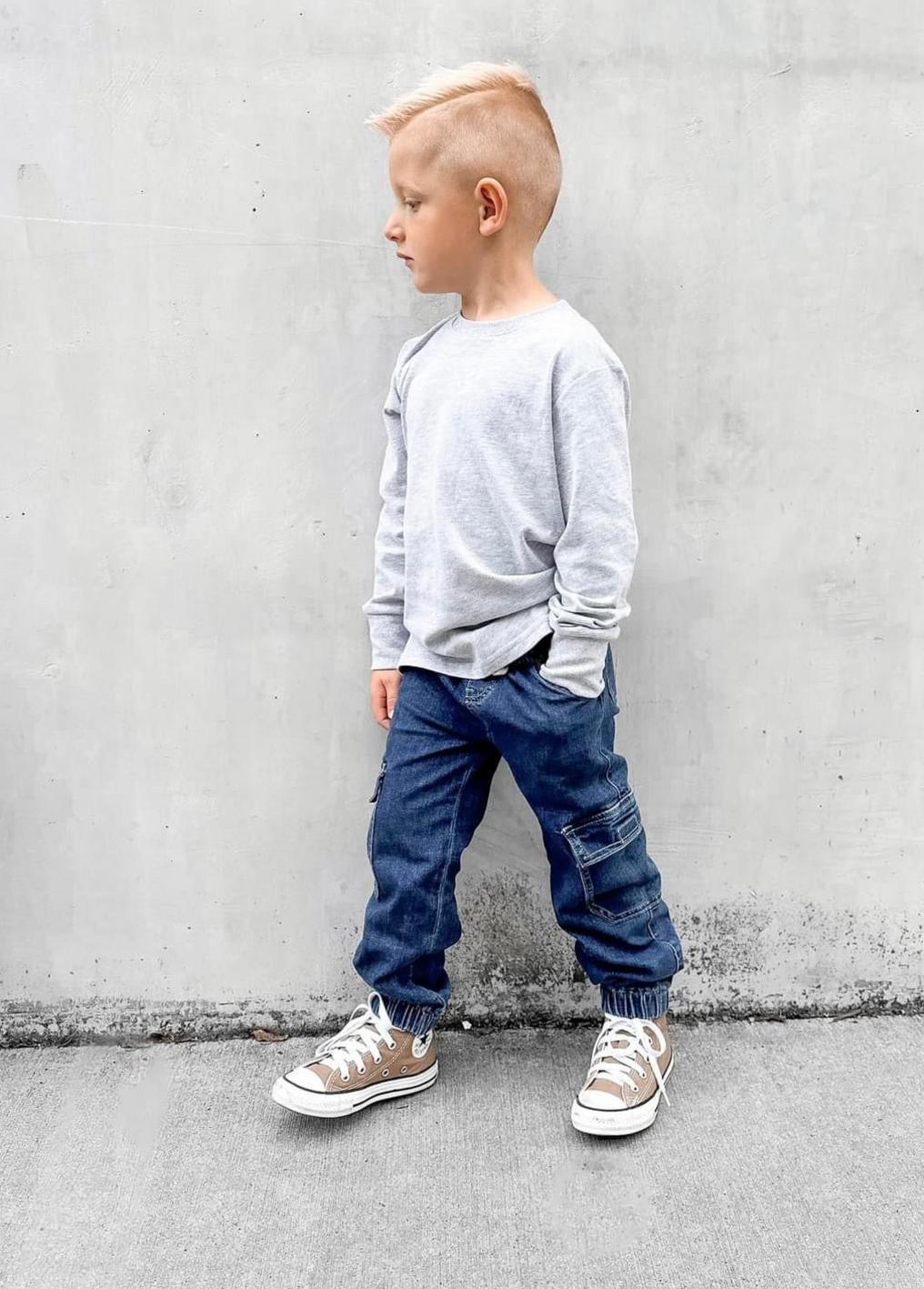 Baby Cargo Denim Jogger - Classic Denim Wash