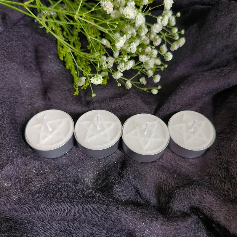 Pentacle Beeswax Tea Light Candles