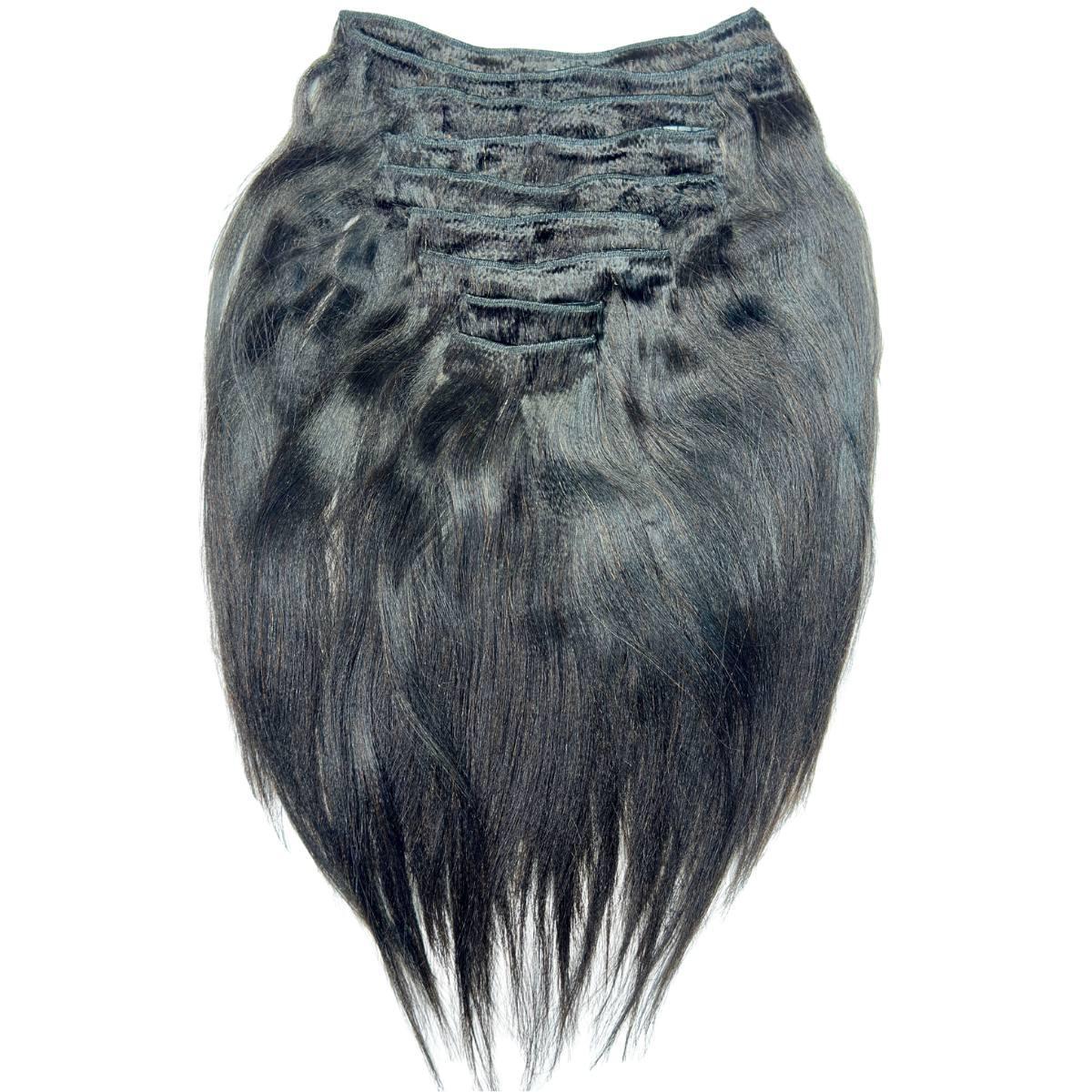 Yaki Straight Clip-In 100% Human Hair  Extensions