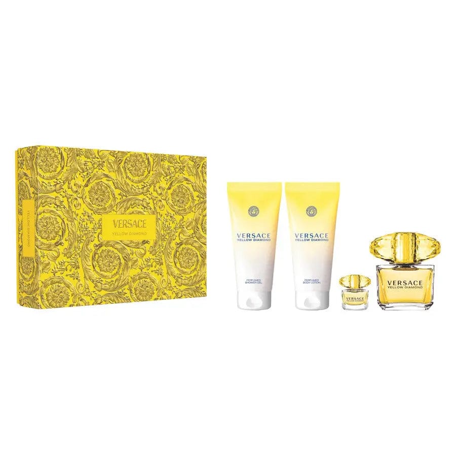 Yellow Diamond By Versace For Women EDT (4pc Gift Set)