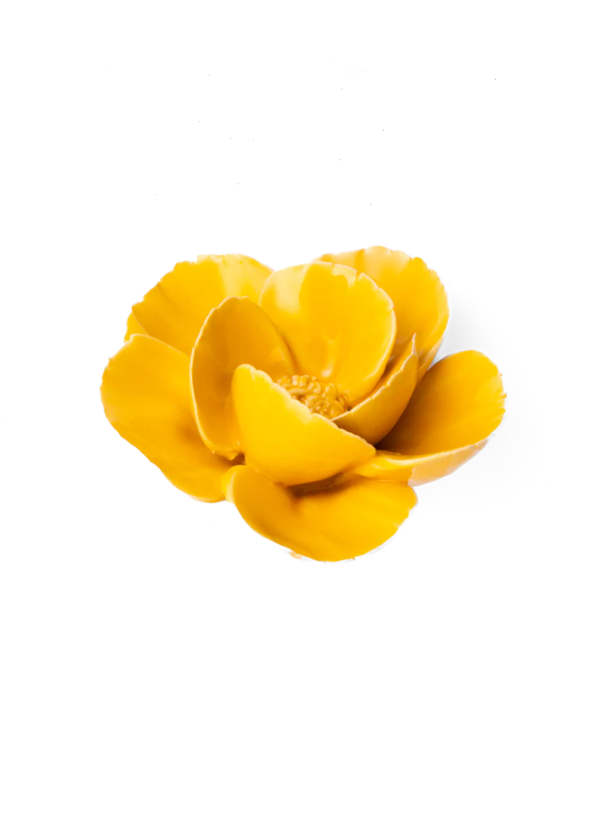 Ceramic Small Yellow Lotus Flower