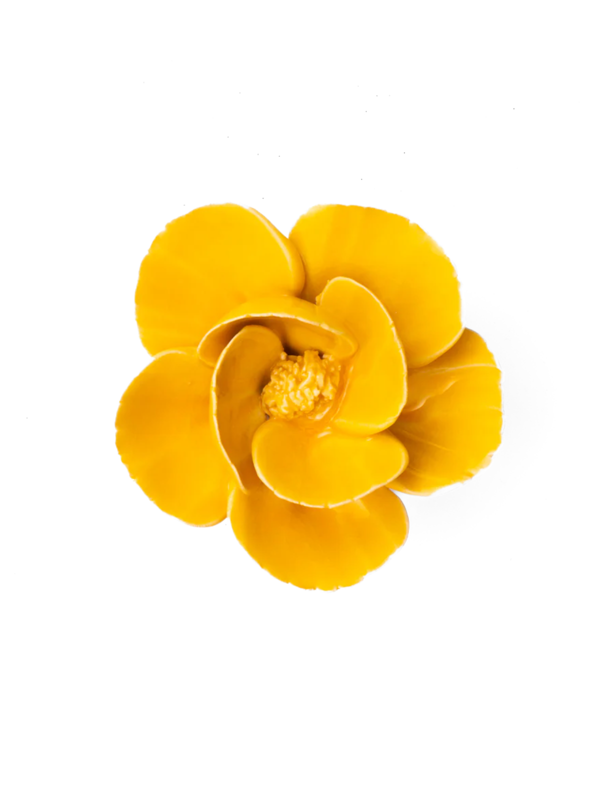 Ceramic Small Yellow Lotus Flower