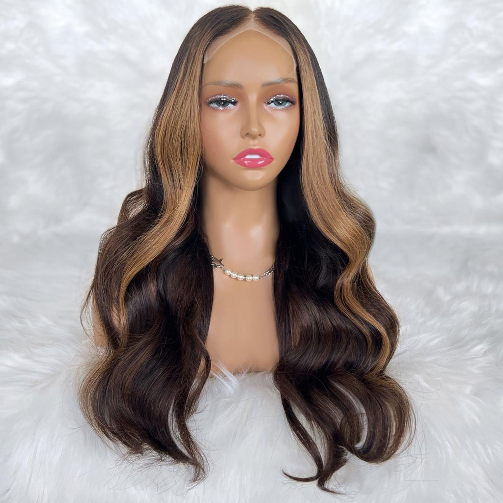 Zaria Glueless 5x5 HD Lace Professionally Colored 100% Human Hair Closure Wig