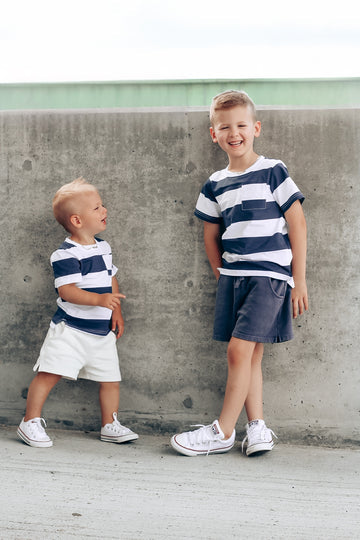 Striped Tee - Navy