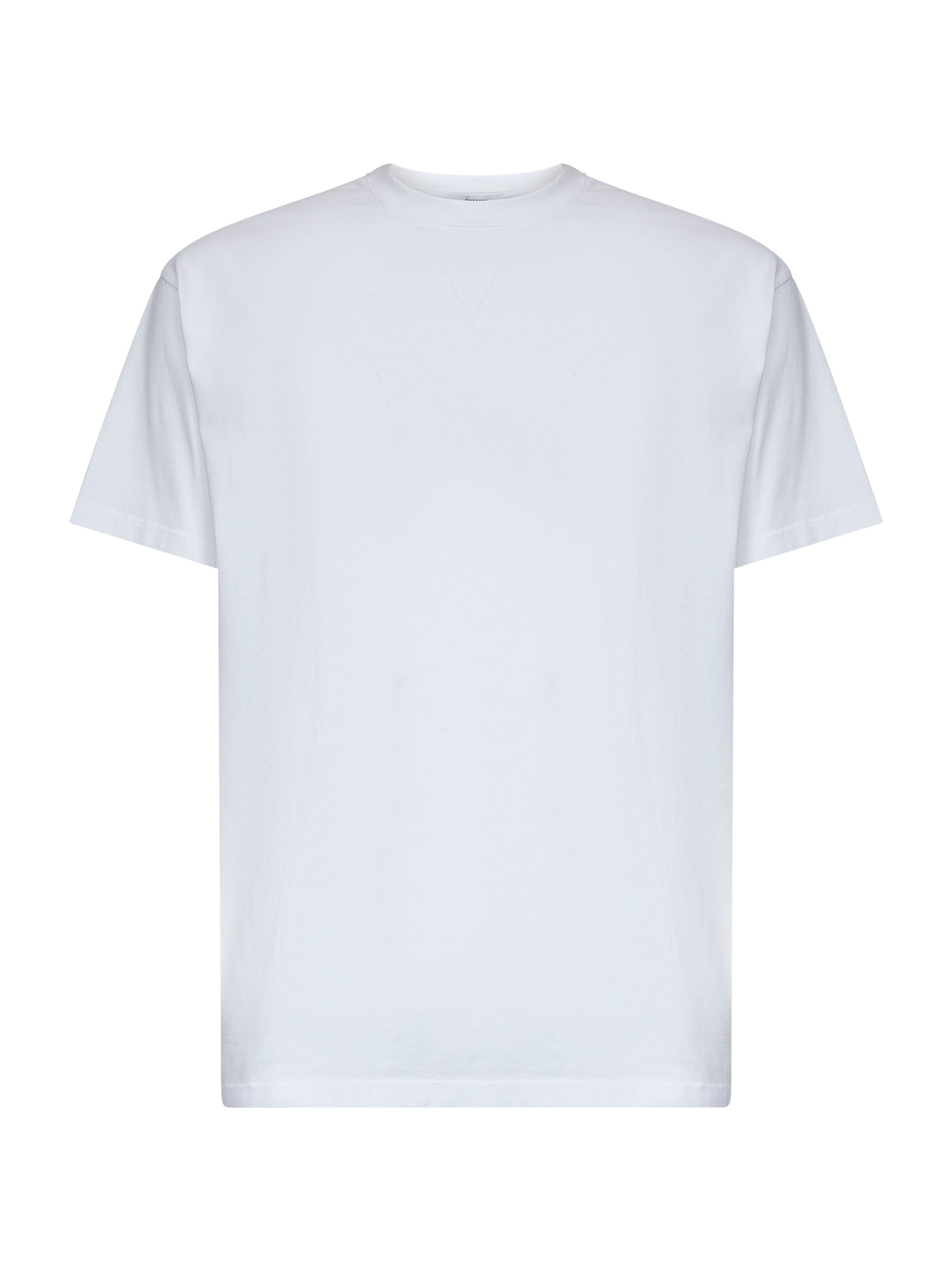 Givenchy Men White Cotton Jersey Crewneck T-Shirt