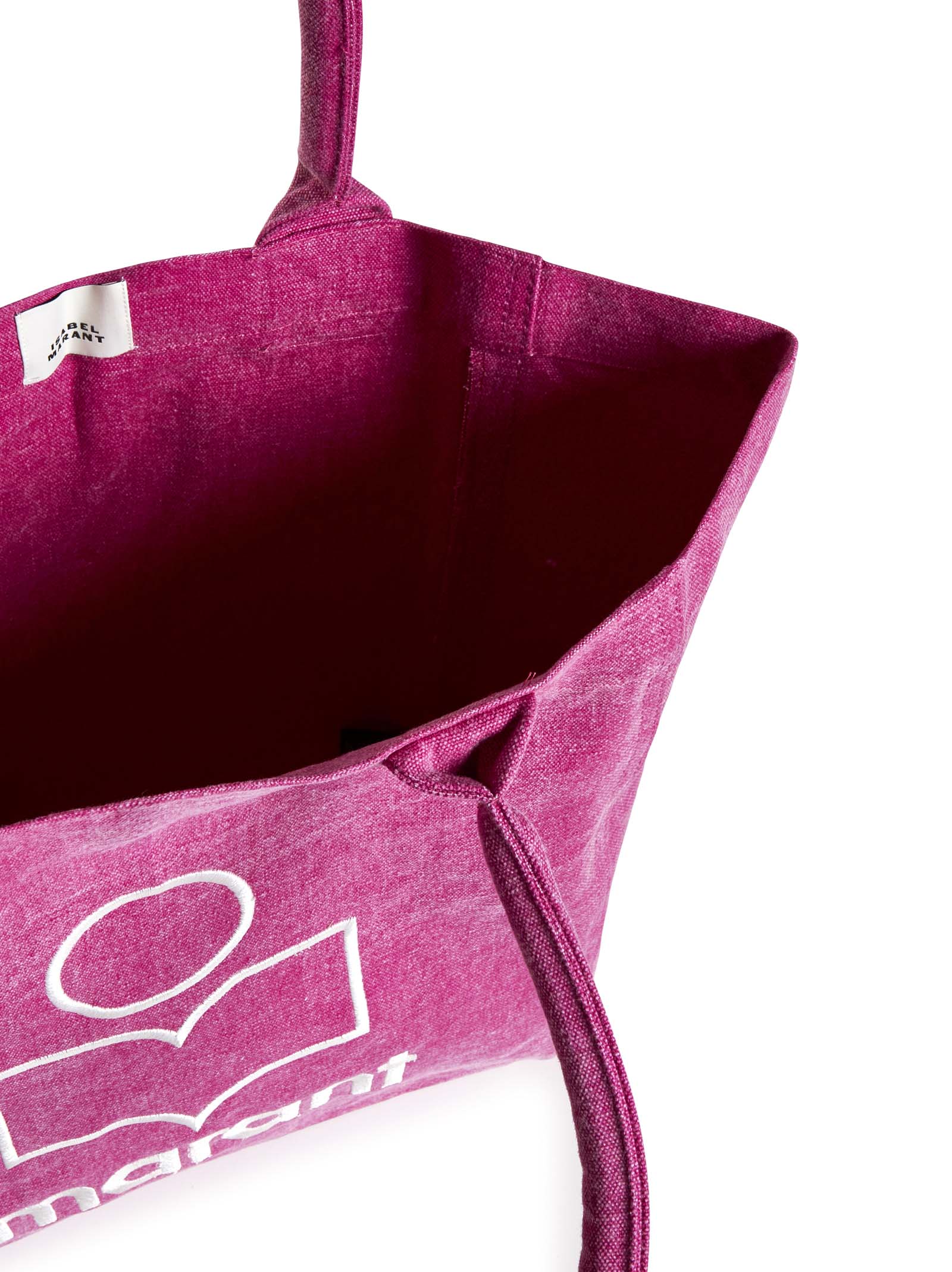 Isabel Marant Women Small Yenky Bag In Faded-Effect Cotton With Logo