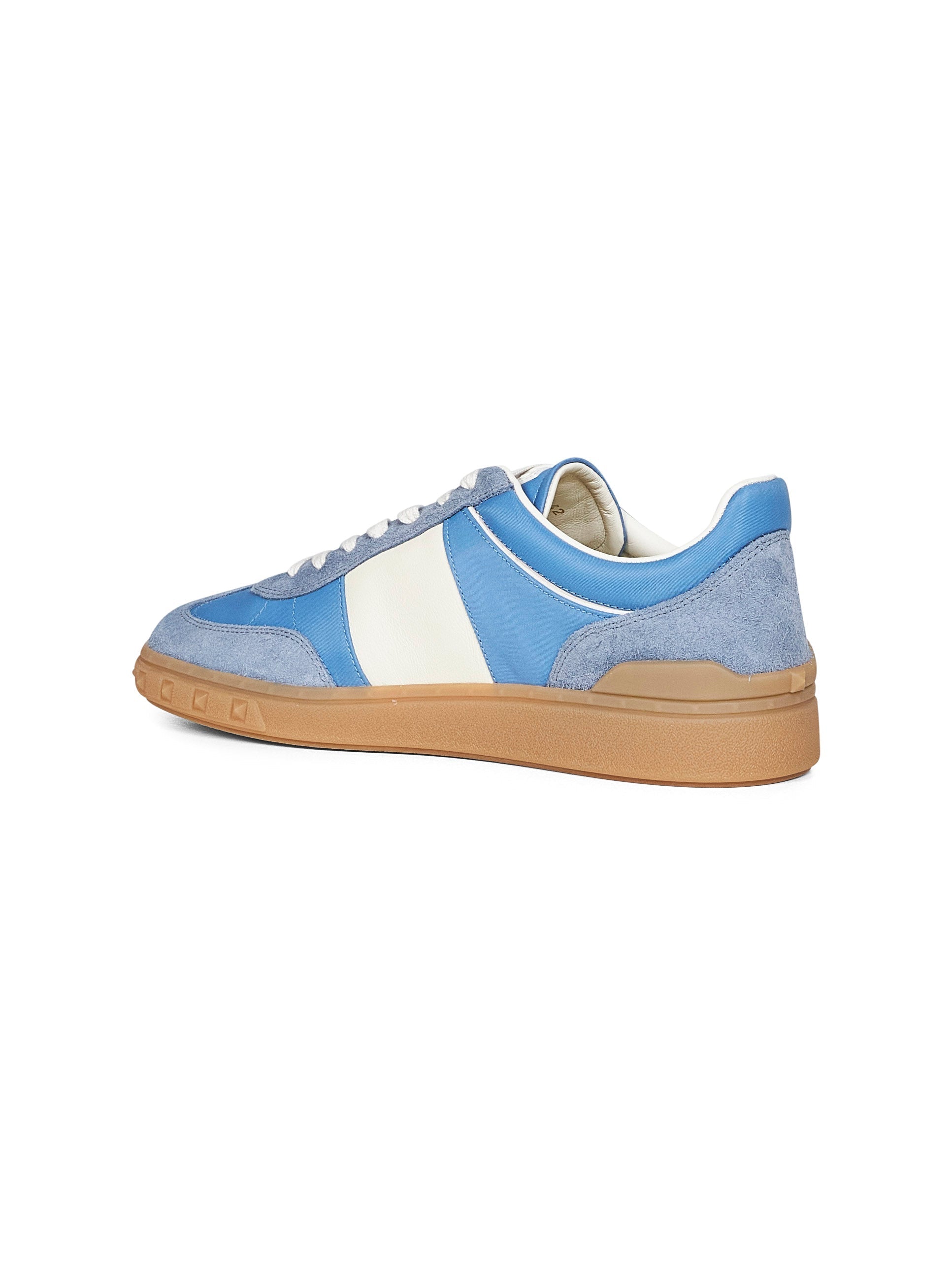 Valentino Garavani Men Light Blue Suede And Nylon Upvillage Sneakers