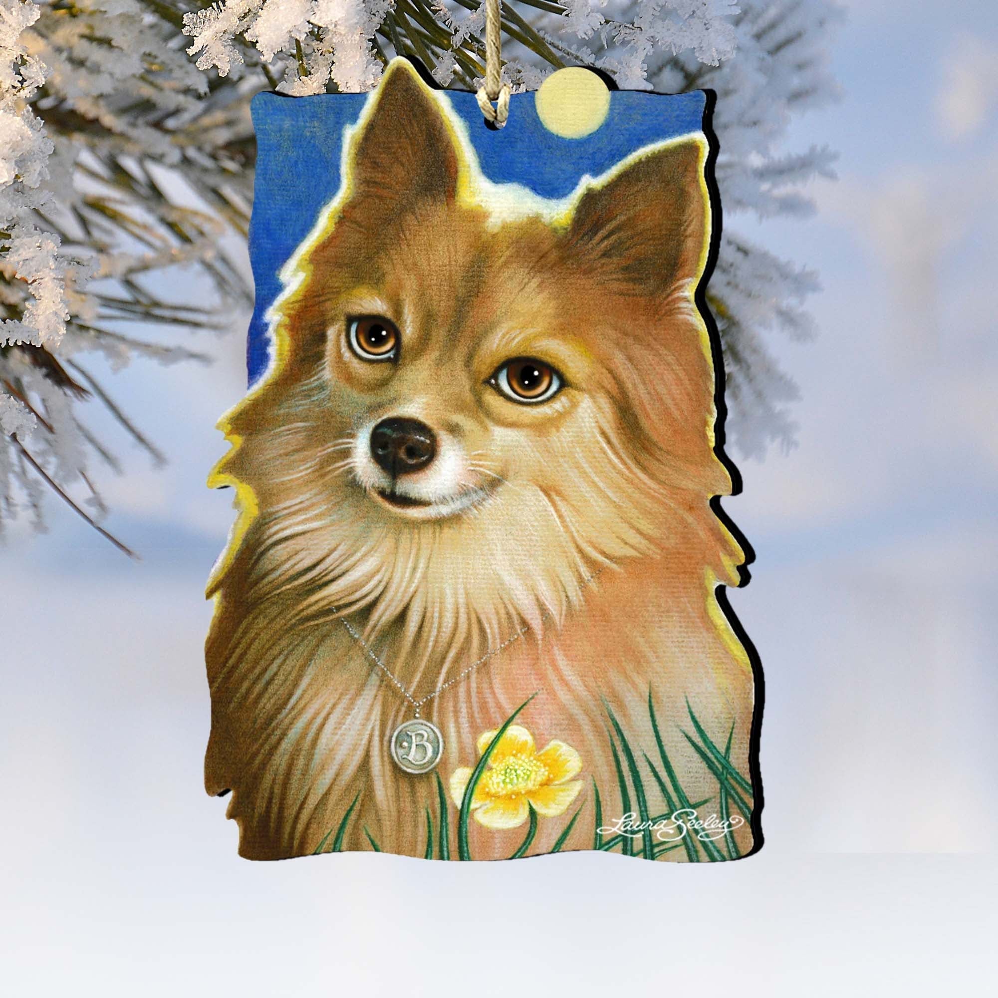 Ready When You Are Wooden Ornaments by Laura Seeley - Pets Dog and Cats Decor - 8511018-LS