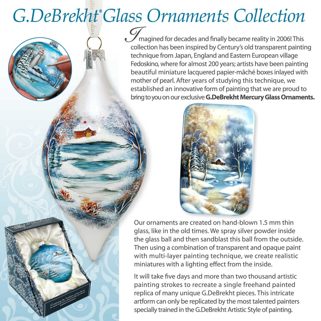 Holiday Trip Glass Ornament Limited Edition by G. DeBrekht - Christmas Decor - 738-086