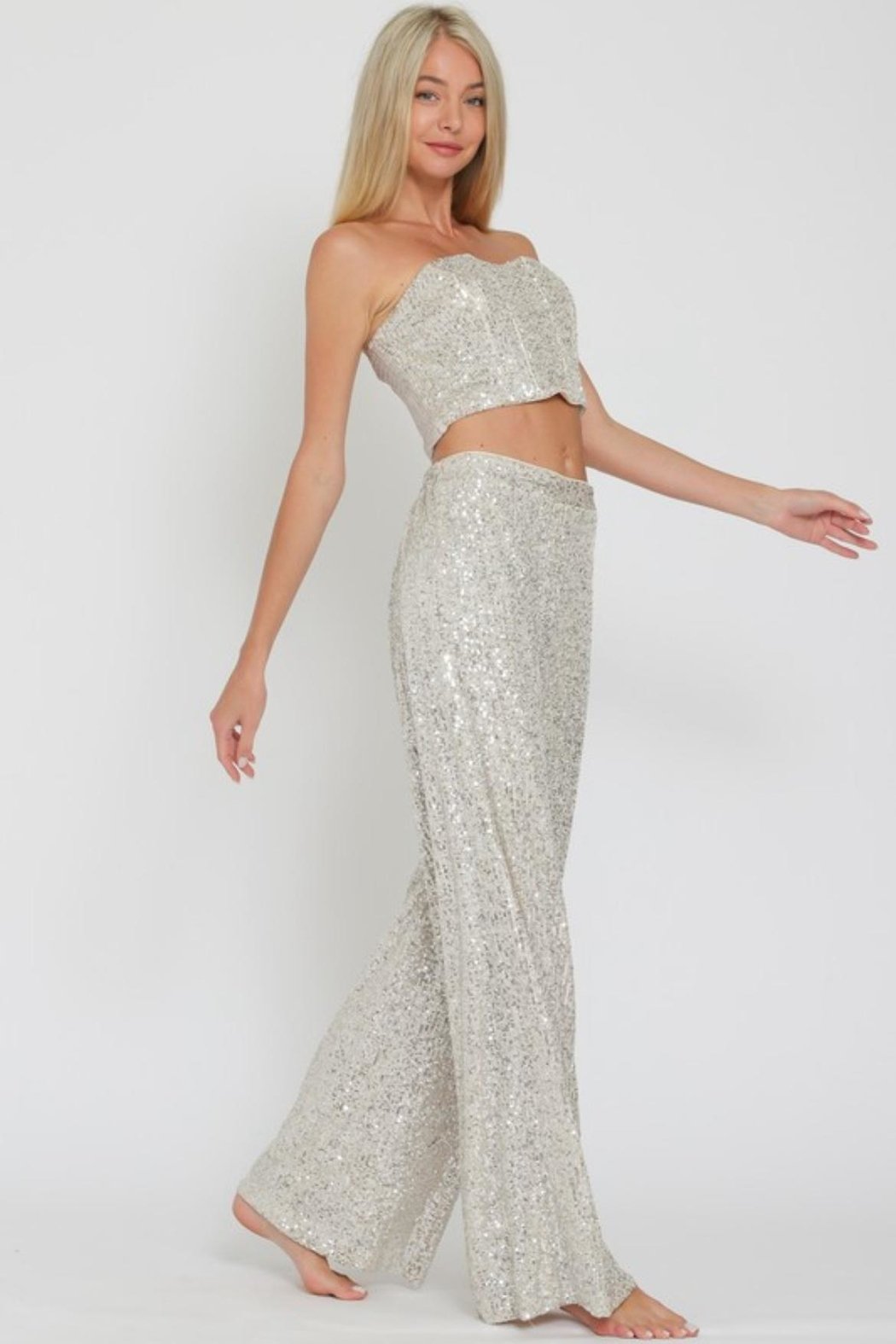 Sequin Pants Set