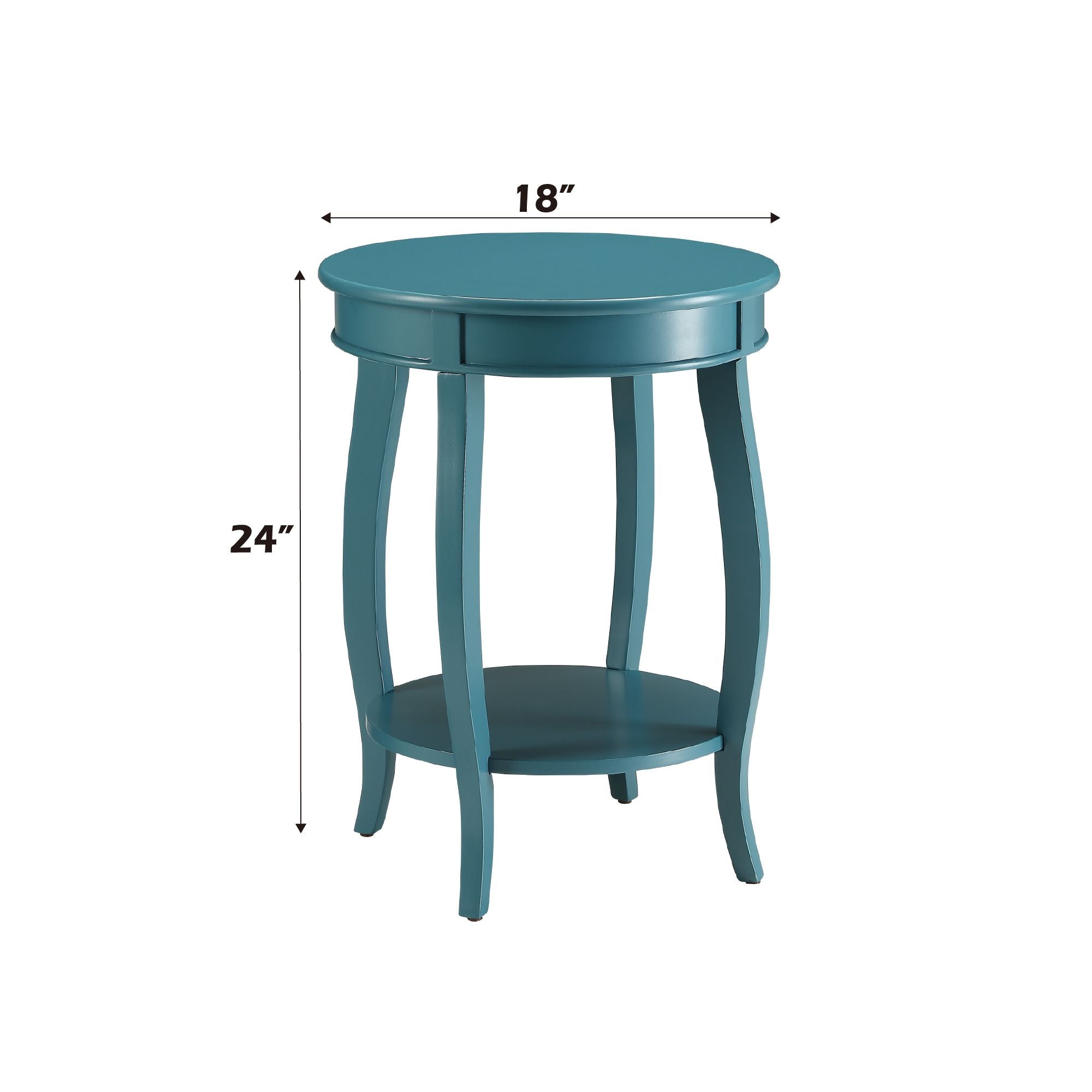 Aberta Teal Finish Accent Table