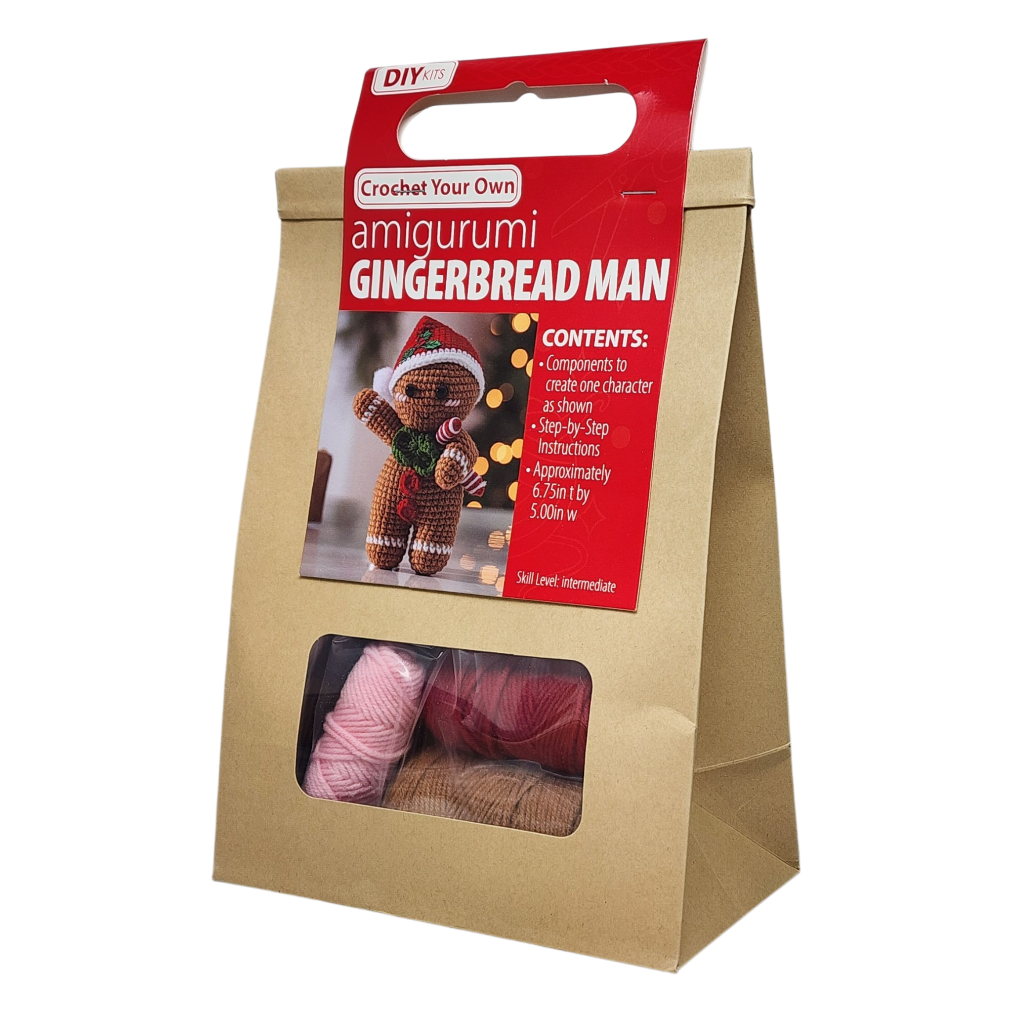 Amigurumi Crochet Kit - Gingerbread Man