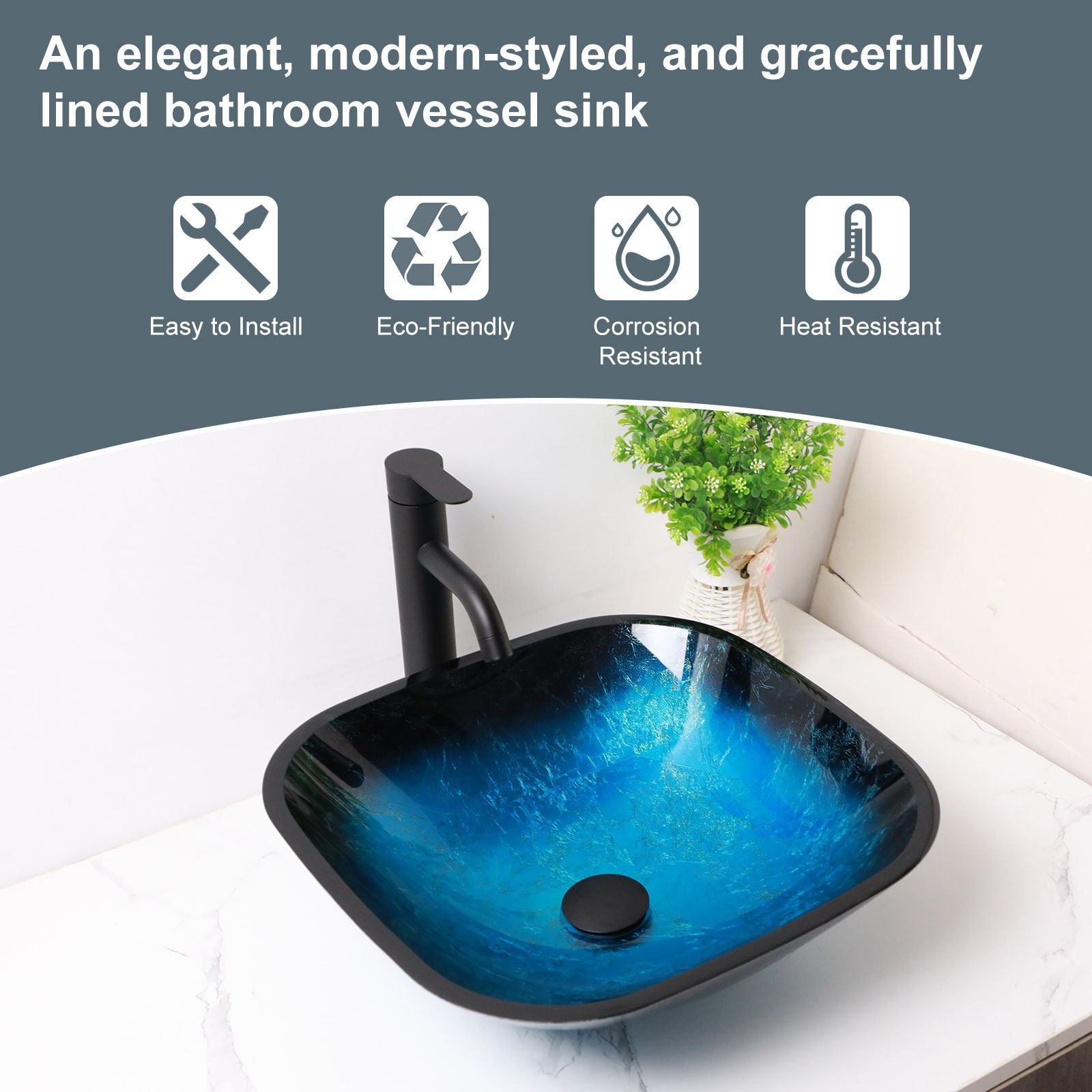 Above Counter Artistic Tempered Glass Bathroom Sink Transparent Counter Top Bathroom Single Bowl Vessel Basin