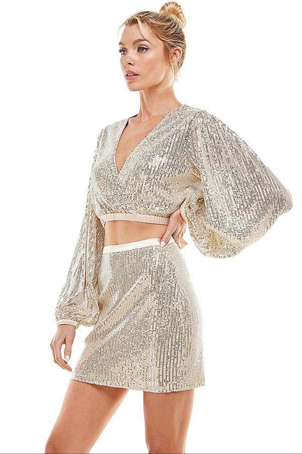 Sequin Skirt Set