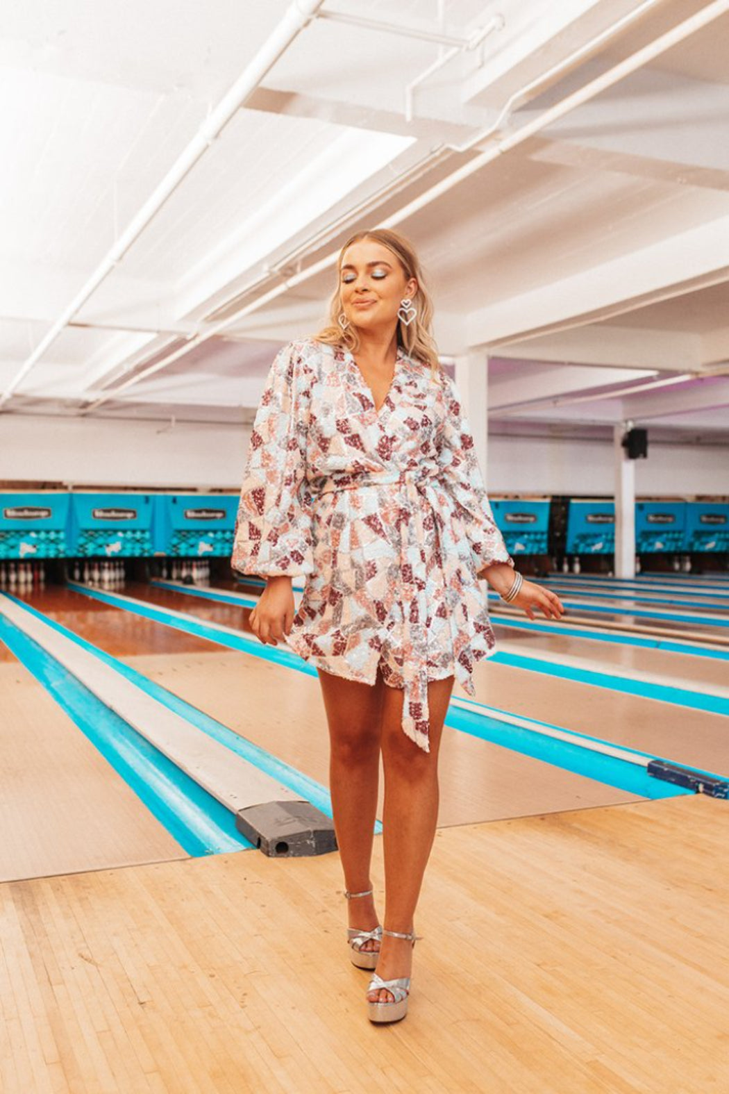 "Adeline" Sequin Wrap Dress