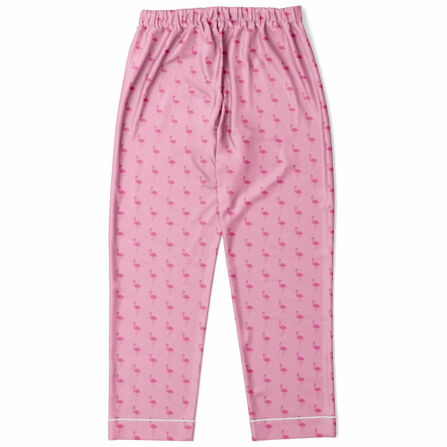 Simple Pink Flamingo Satin Pajamas