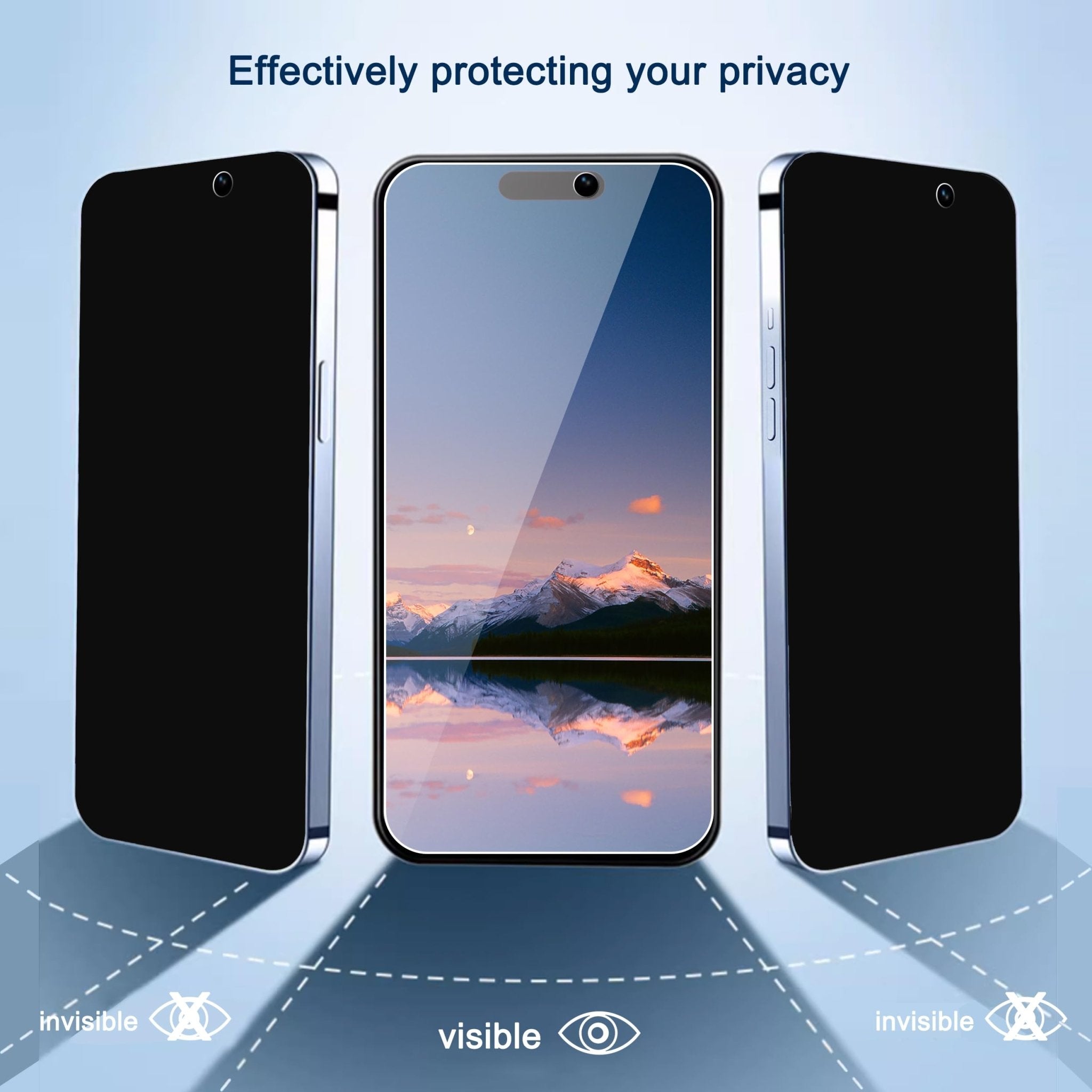 Ailun 3 Pack Privacy Screen Protector for iPhone 16 Pro Max [6.9 inch]+ 3 Pack Camera Lens Protector,Dynamic Island Compatible,Anti Spy Tempered Glass[9H Hardness]-HD