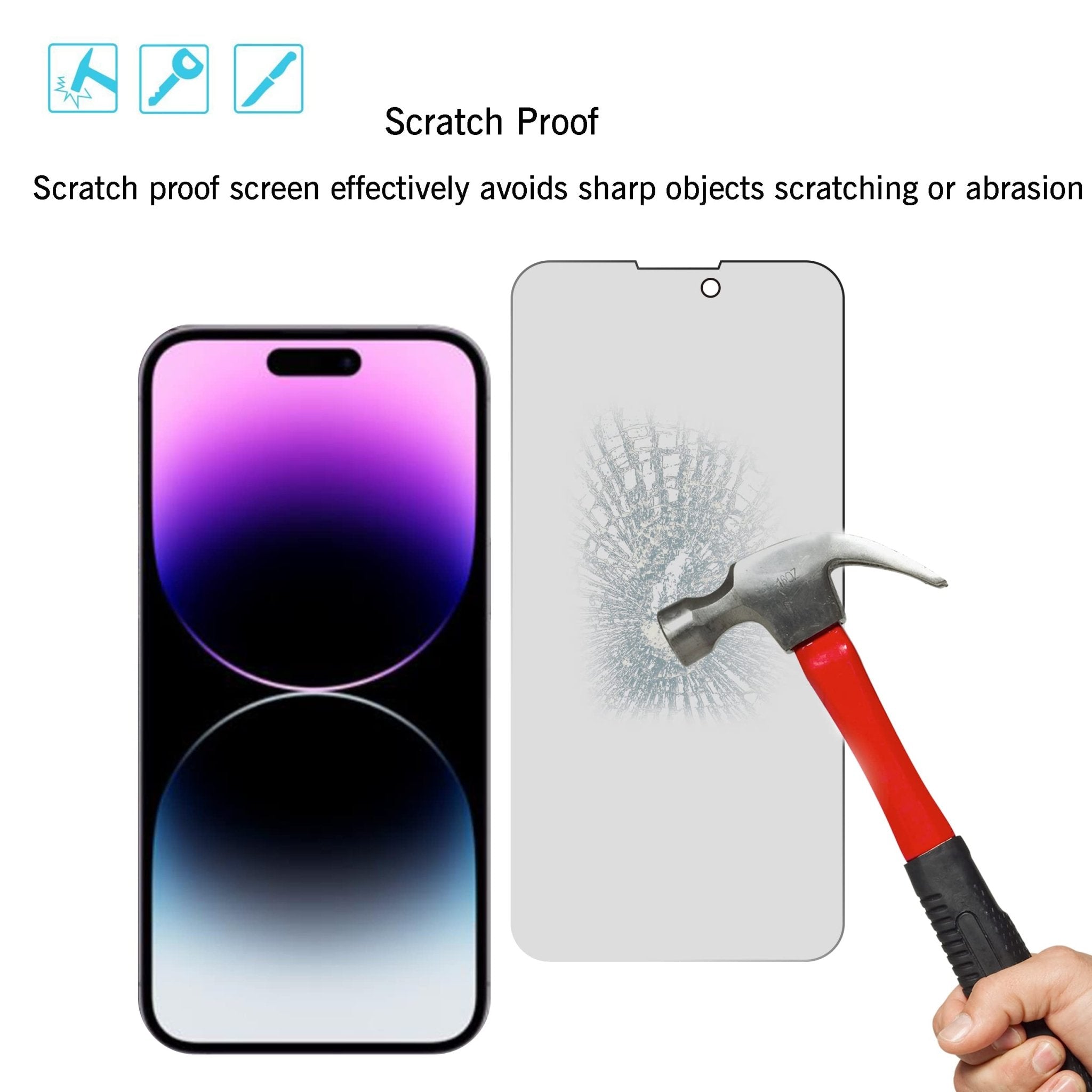 Ailun 3 Pack Privacy Screen Protector for iPhone 16 Pro Max [6.9 inch]+ 3 Pack Camera Lens Protector,Dynamic Island Compatible,Anti Spy Tempered Glass[9H Hardness]-HD