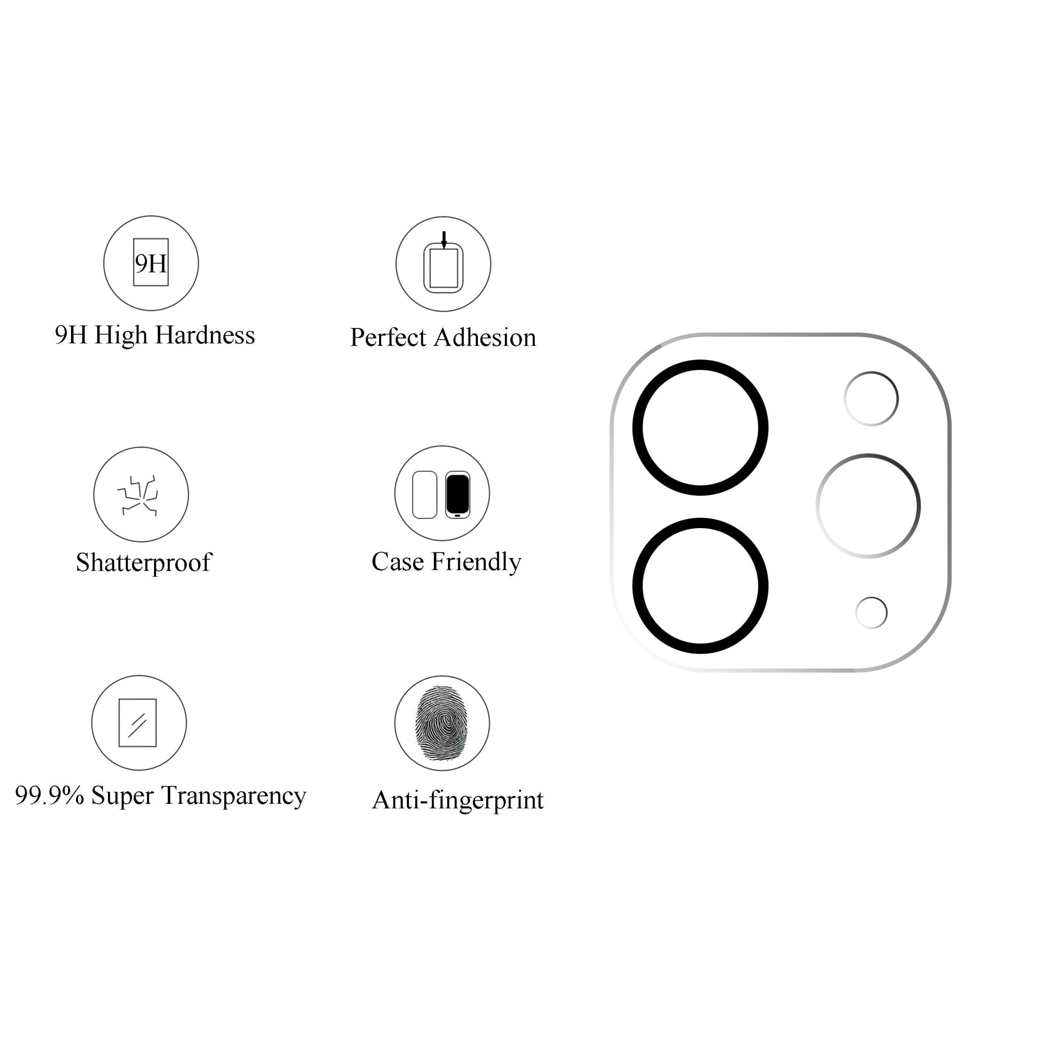 Ailun Camera Lens Protector for iPad Pro 11 Inch 2024 5th Generation and iPad Pro 13 Inch 2024 7th Generation, 9H Hardness,Ultra HD,Anti-Scratch,Case Friendly [Does not Affect Night Shots][3 Pack]