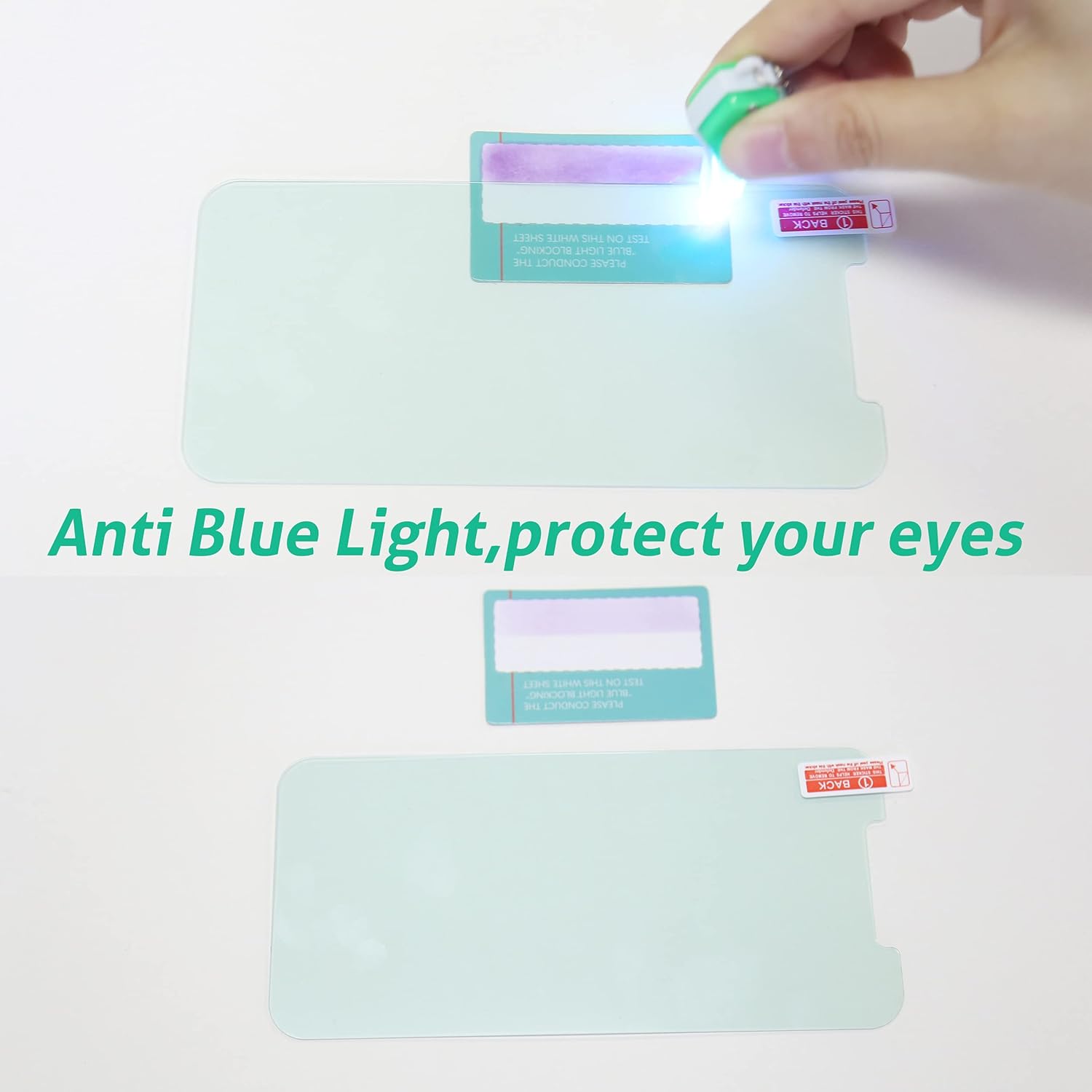 Ailun [Eye Protection] Anti Blue Light Screen Protector for iPhone 12 Pro Max 2 Pack [6.7 inch]+ 2 Pack Camera Lens Protector, Case Friendly Tempered Glass Film,[9H Hardness] - HD